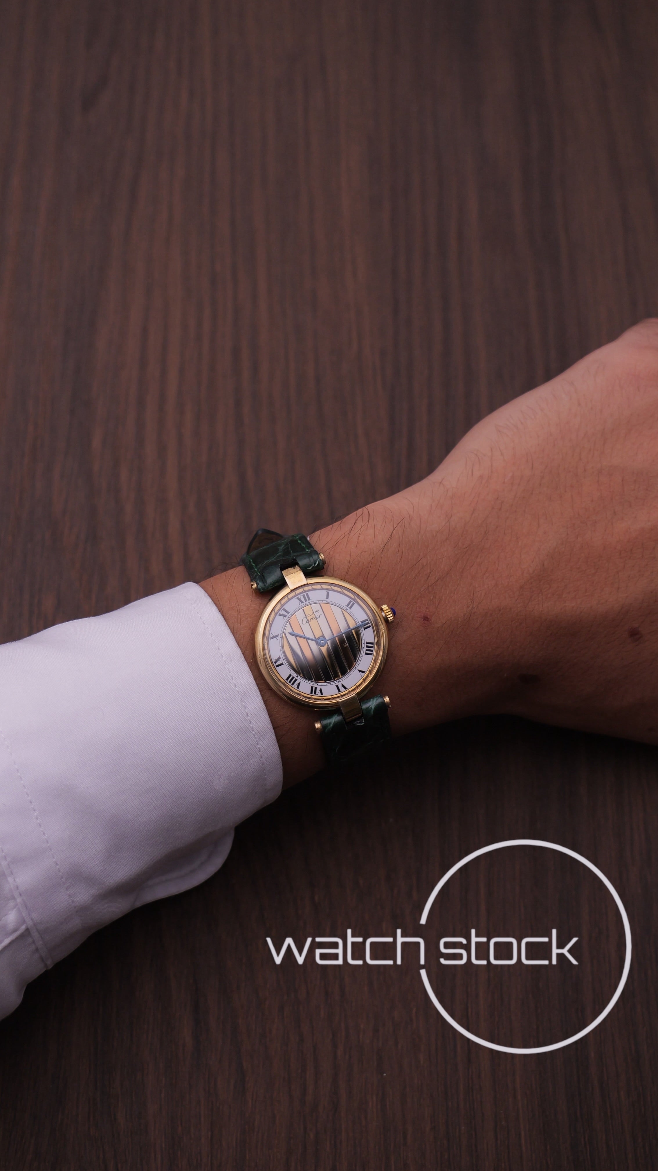 Cartier Vendome 30mm Trinity dial anno 1980