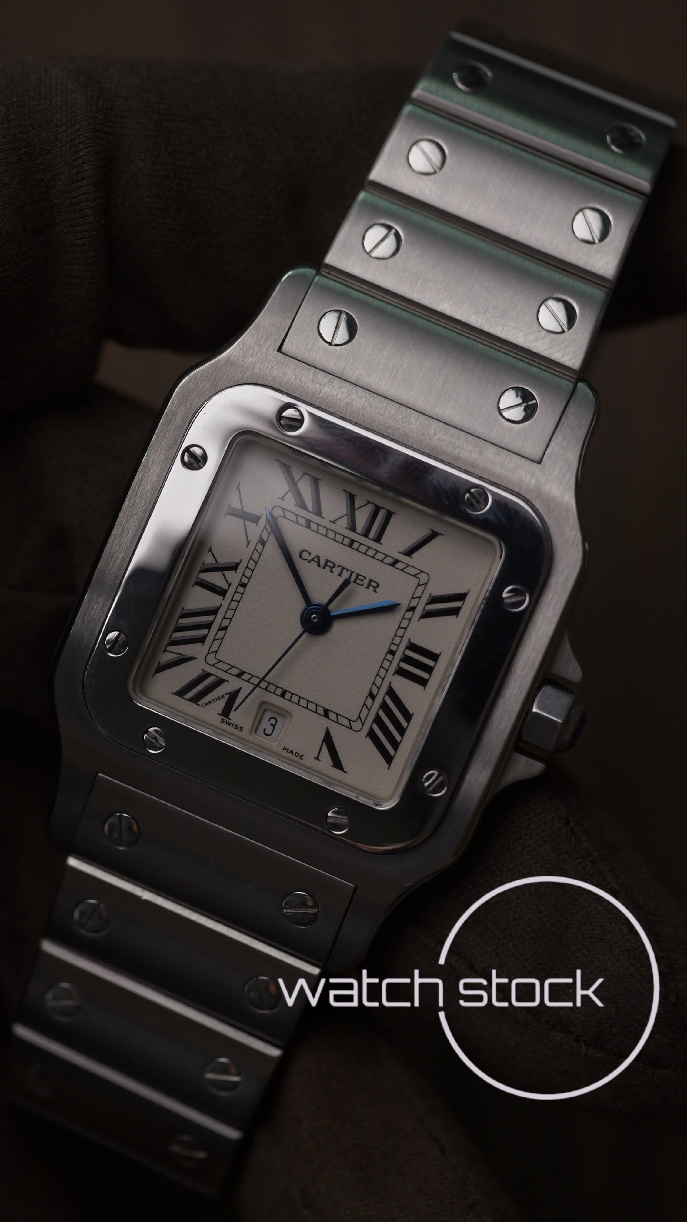 Cartier santos galbee Full set 1564 men quartz 29x41mm