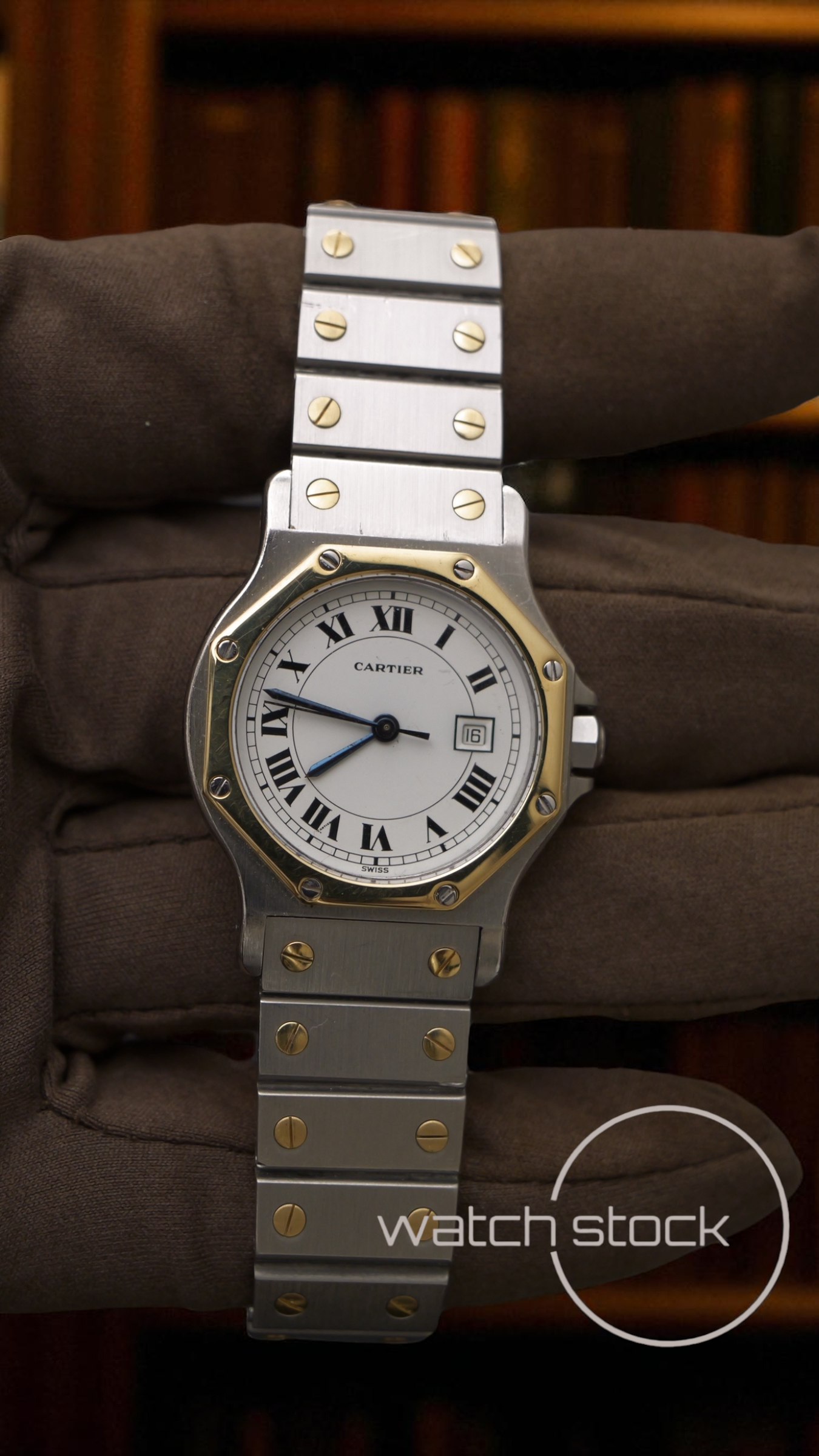 Cartier santos Octagon FULL SET 30mm (Large) men santos de cartier 2966 Automatic