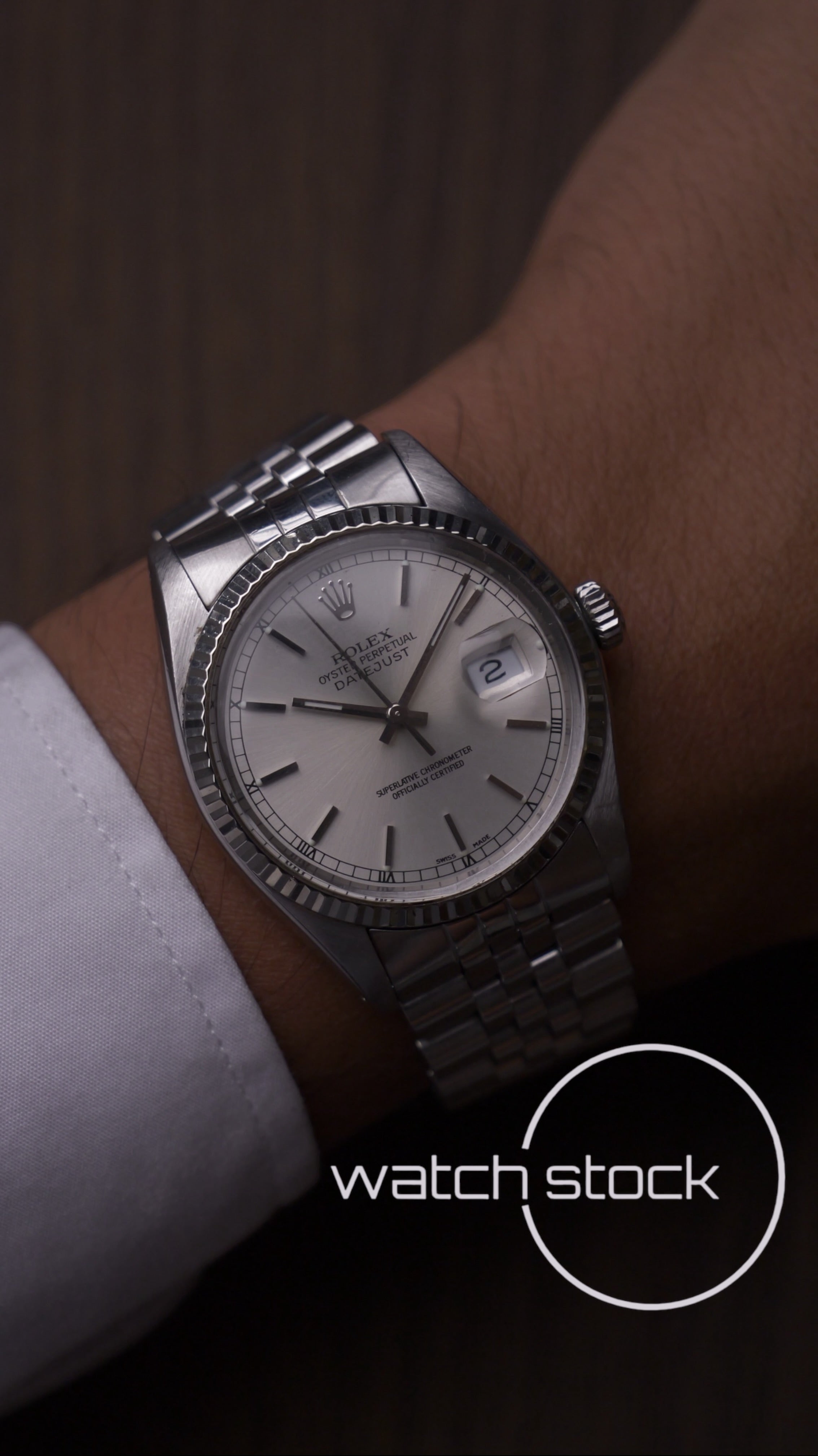 Rolex datejust 36mm 16014 argènté dial Box+ Service Papers