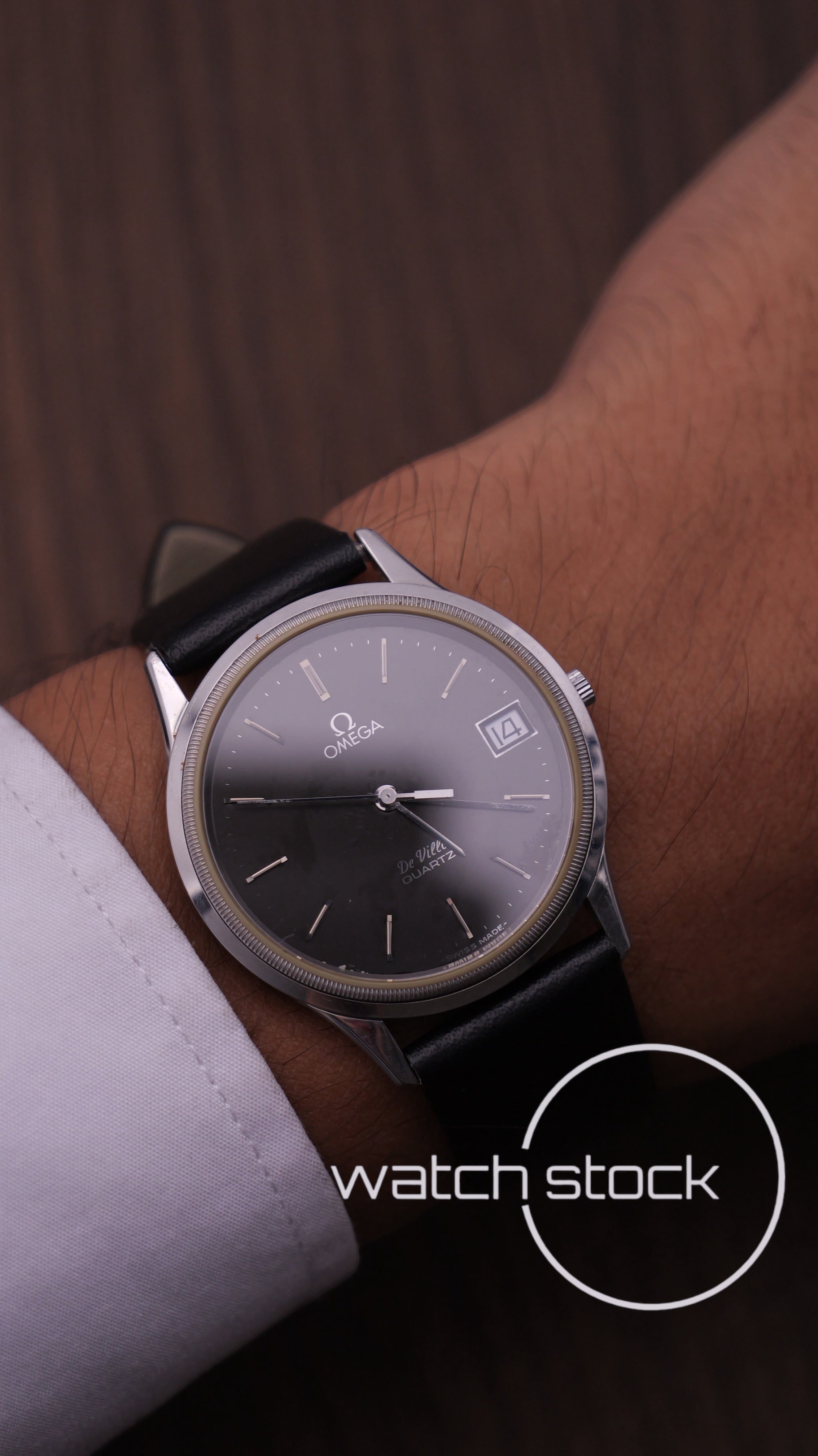 Omega De Ville vintage Quartz Black Dial