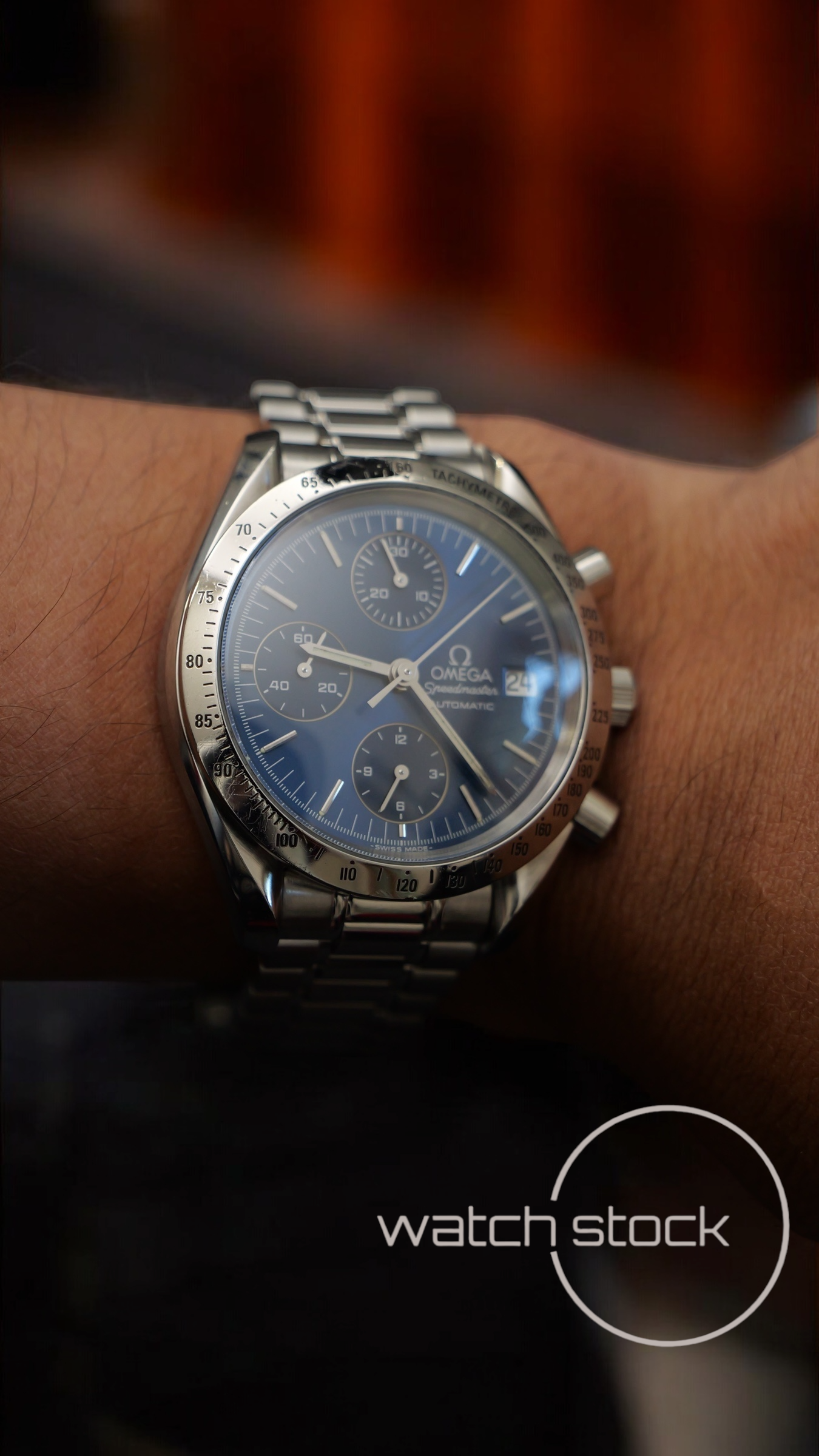 Omega speedmaster date (39mm) condizioni eccezionali Ref. 3511.80 automatic blue dial