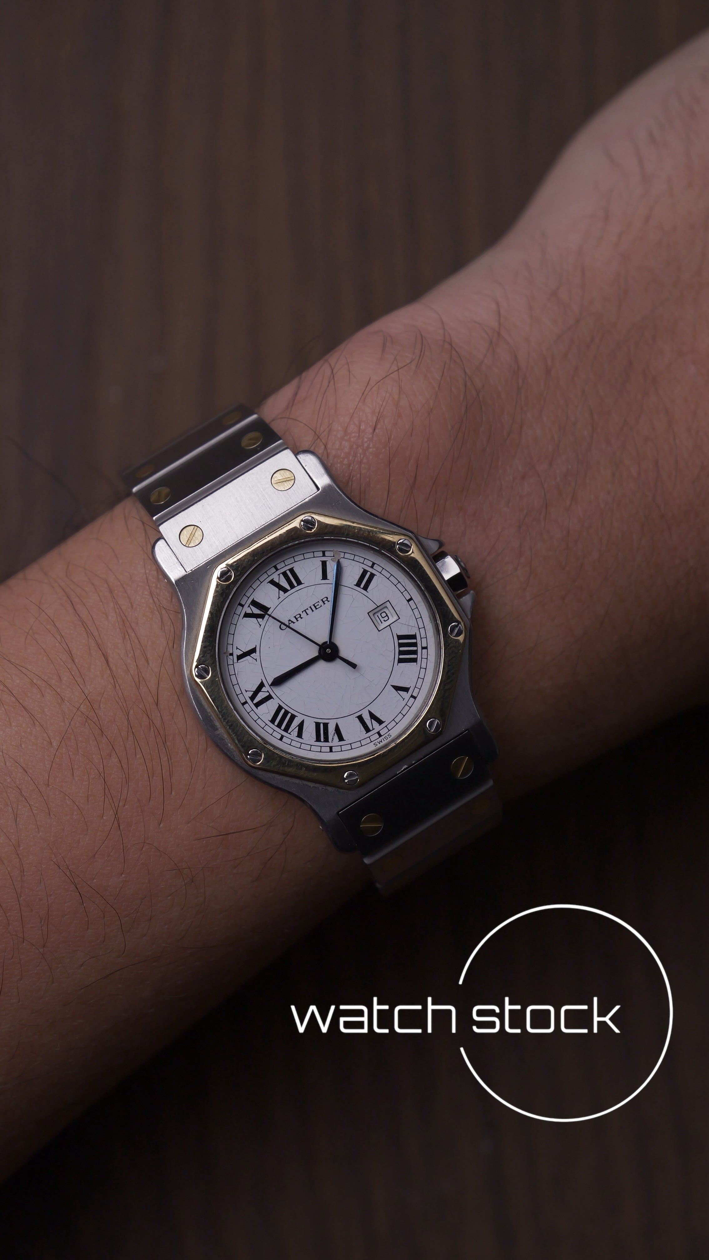 Cartier santos Octagon 30mm Large men ref.2966 Automatic