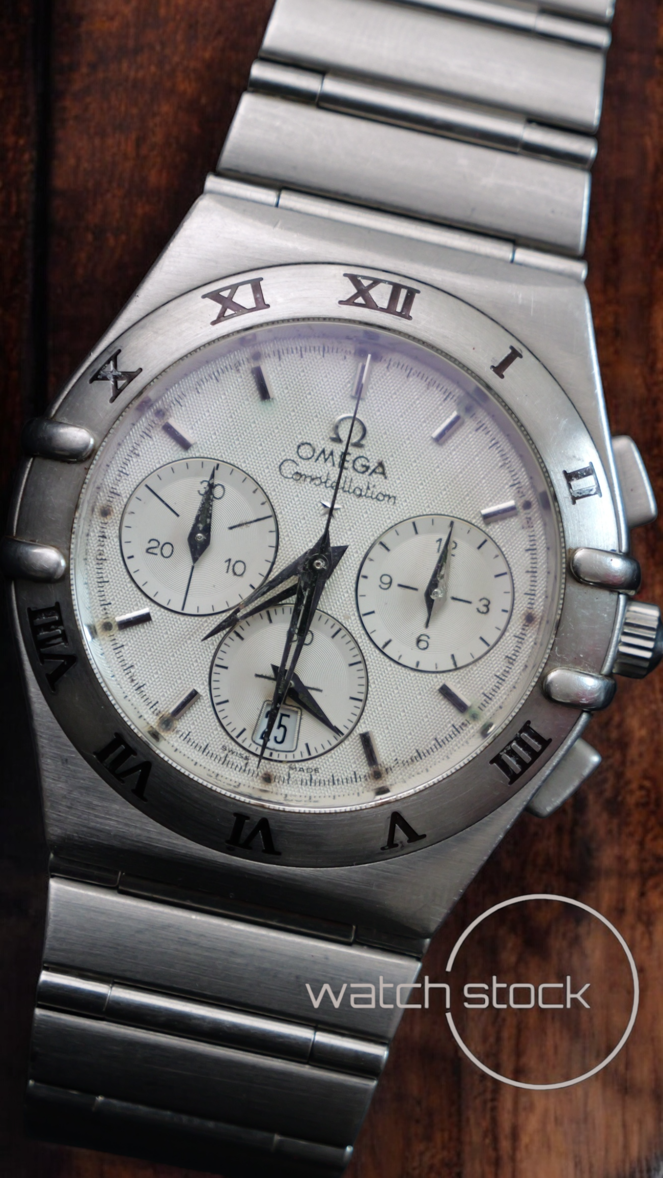 Omega constellation double Eagle chrono (39mm) white dial with box