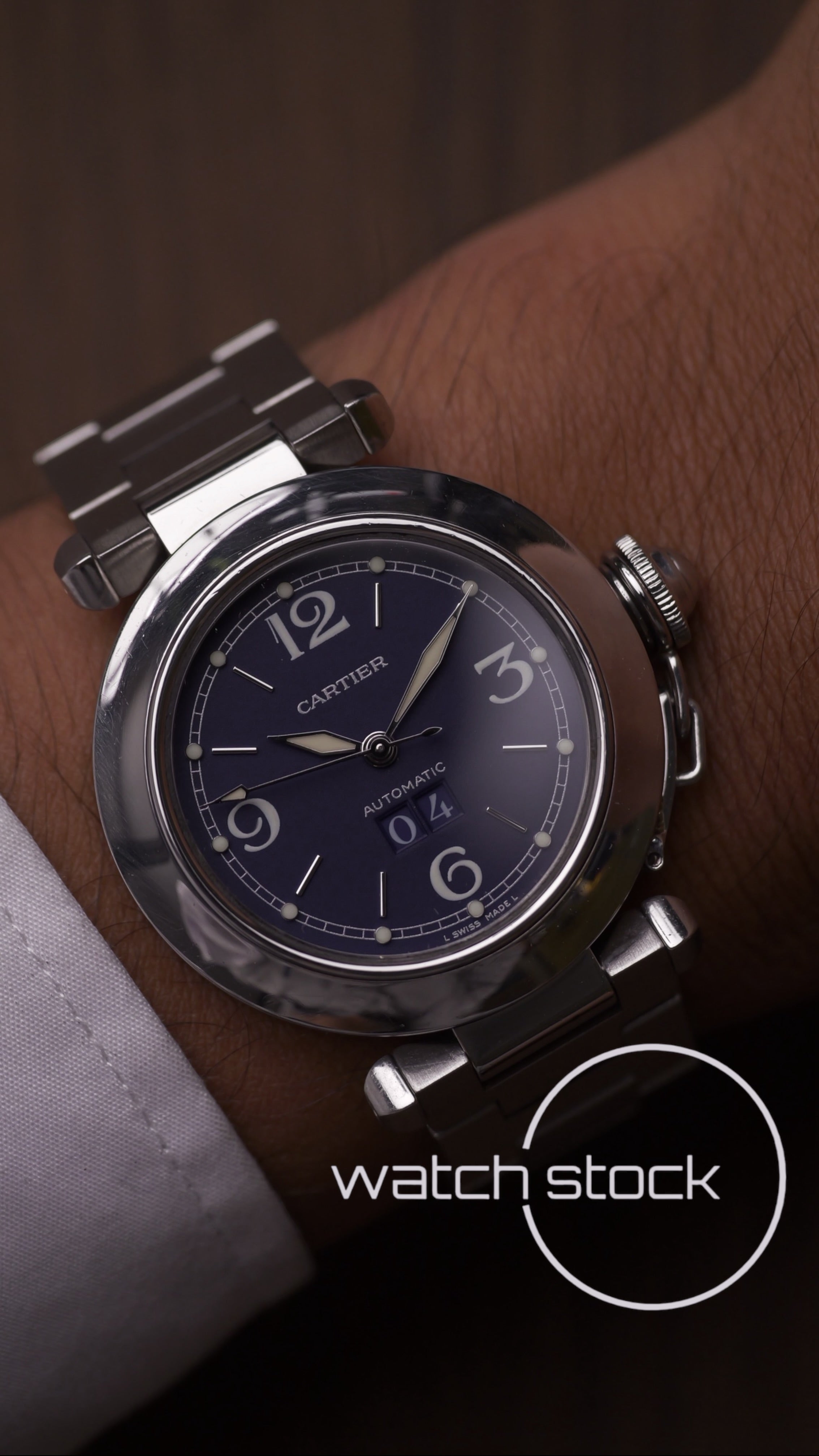 Cartier Pasha gran data Automatic 35mm ref.2375 violet Dial
