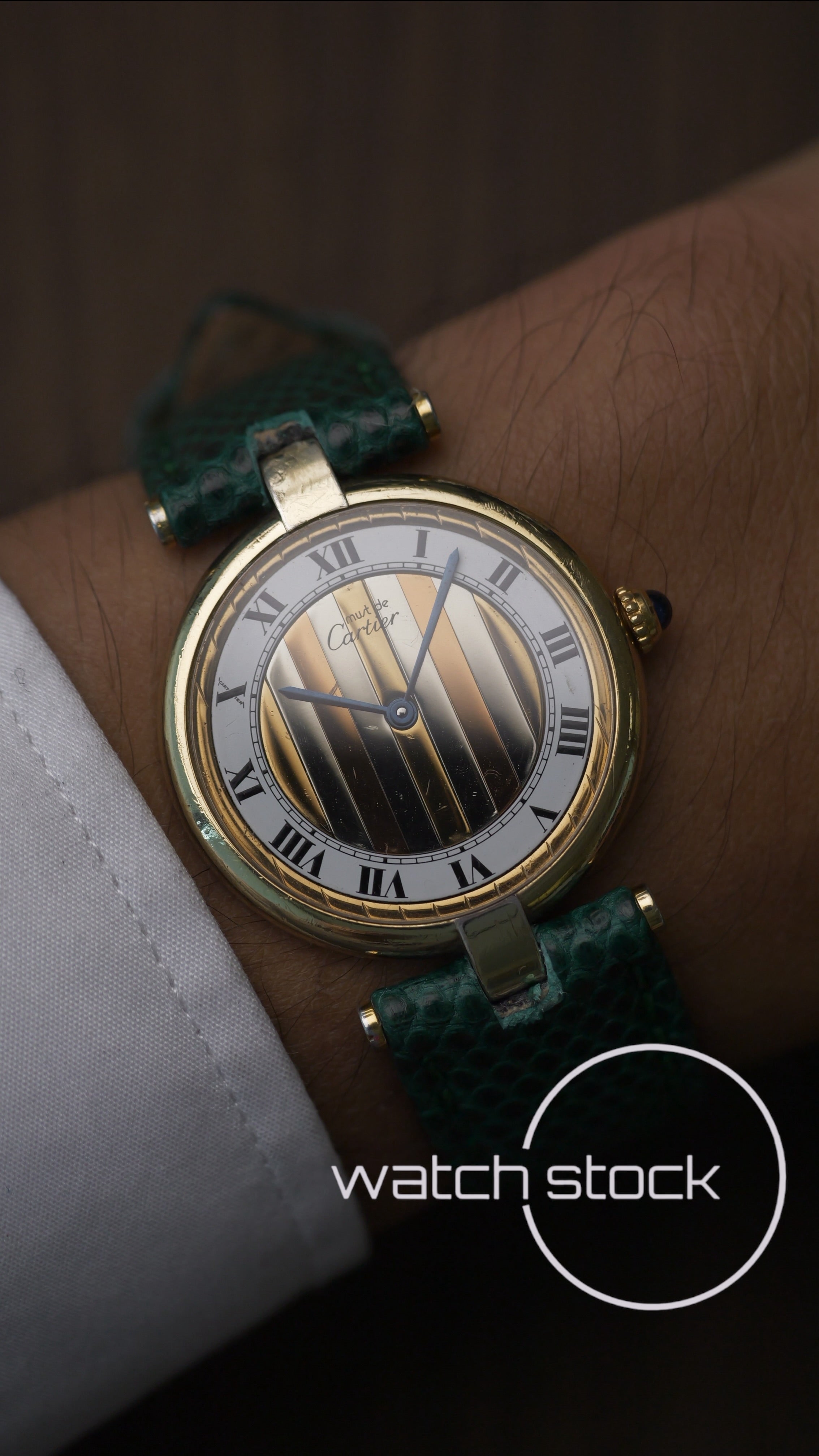 Cartier Vendome 30mm trinity dial unisex 1980