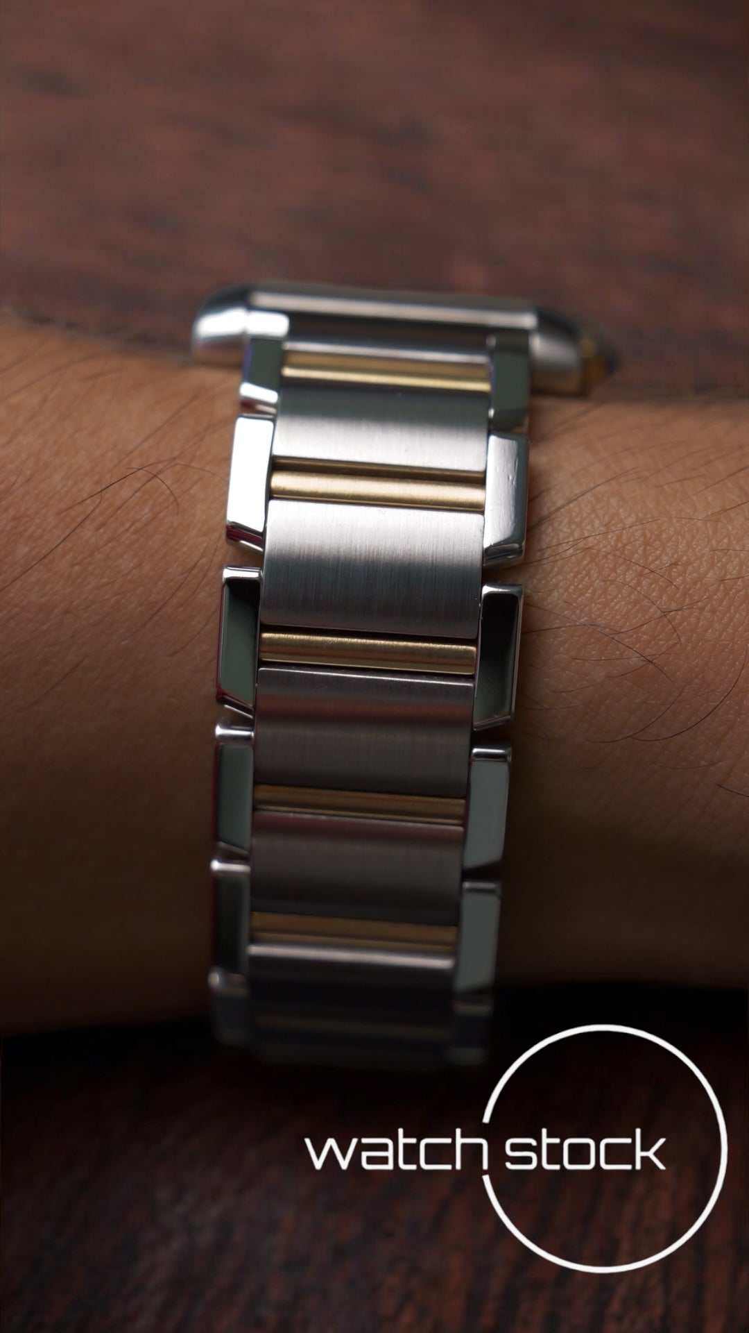 Cartier tank francaise two-tone ref.2465 29x30mm quarz