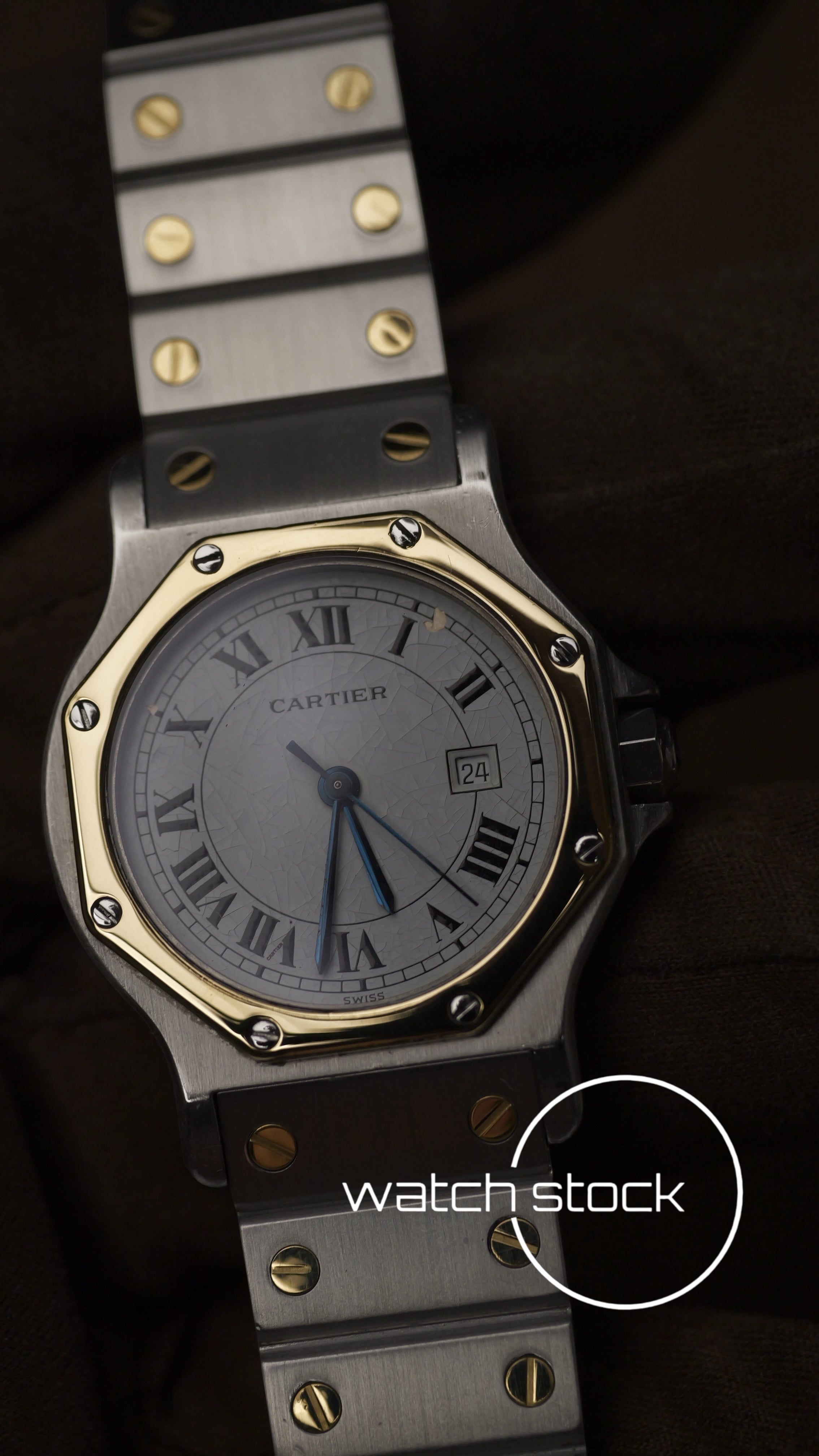 Cartier santos Octagon 30mm Large men ref.2966 Automatic