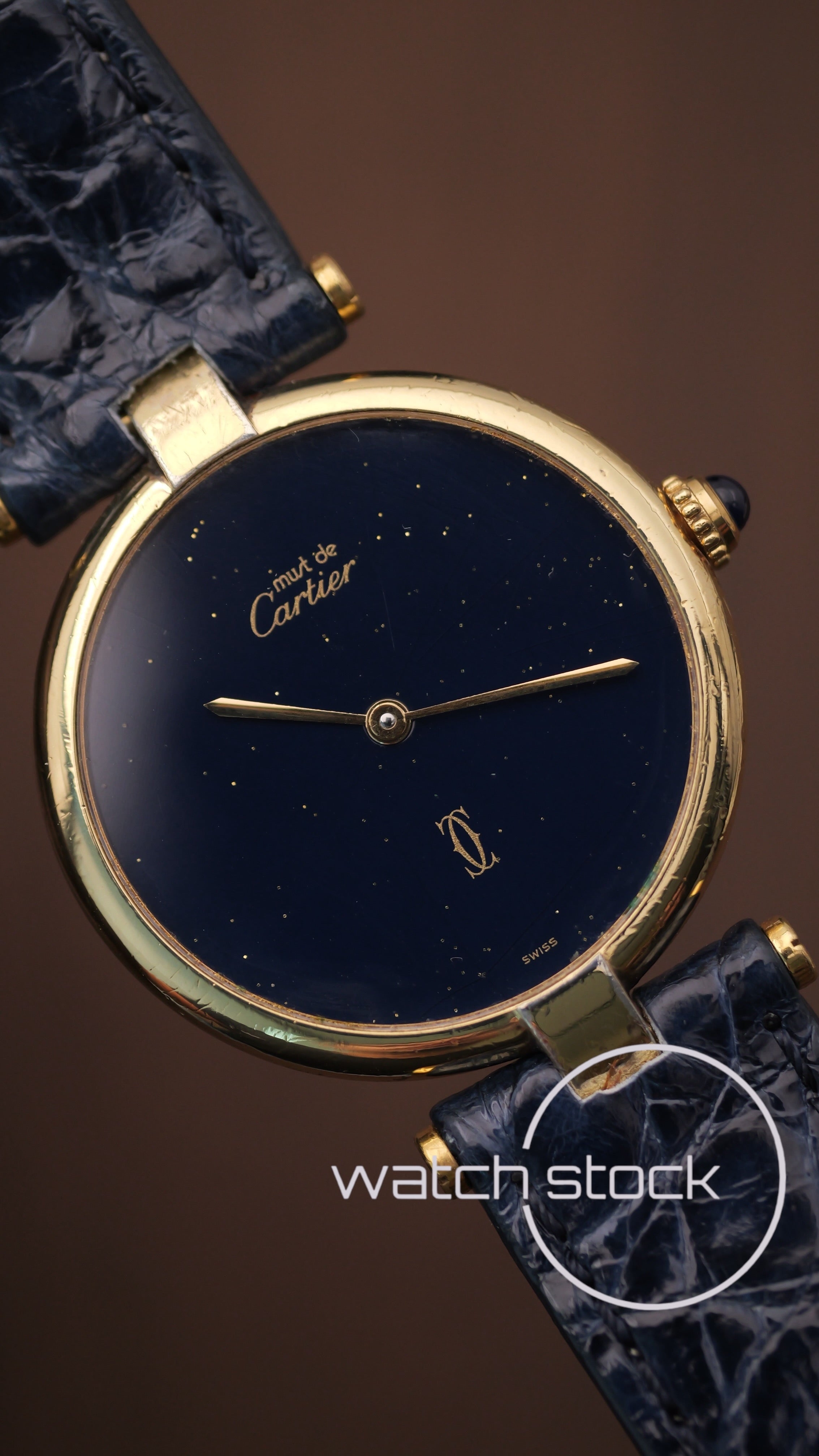 Cartier Vendome 30mm blue stardust dial unisex 1980º
