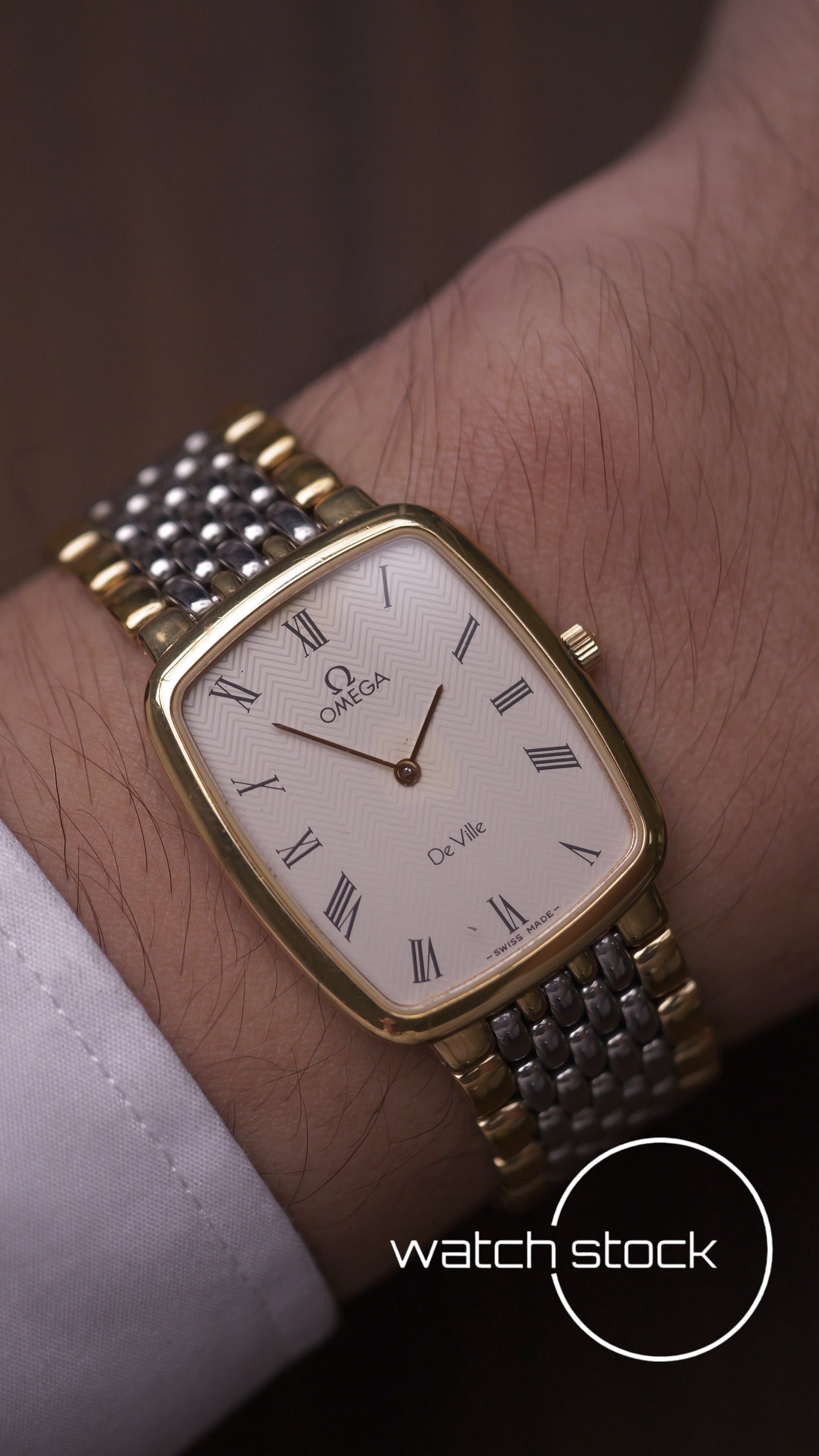 Omega De ville vintage chicchi di riso quadrante onde Quartz 1986