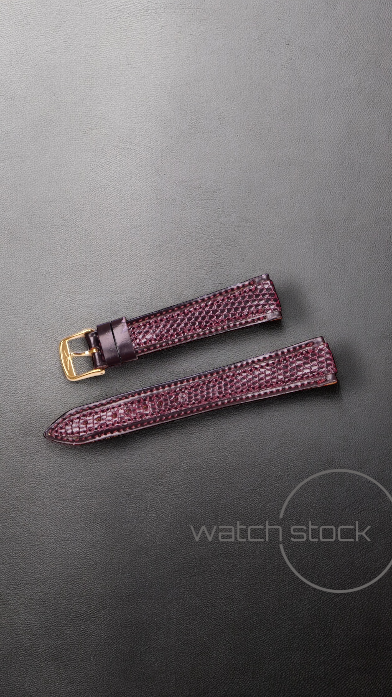 Cinturino Longines in pelle di rettile rosso con fibbia loggata ansa 16mm