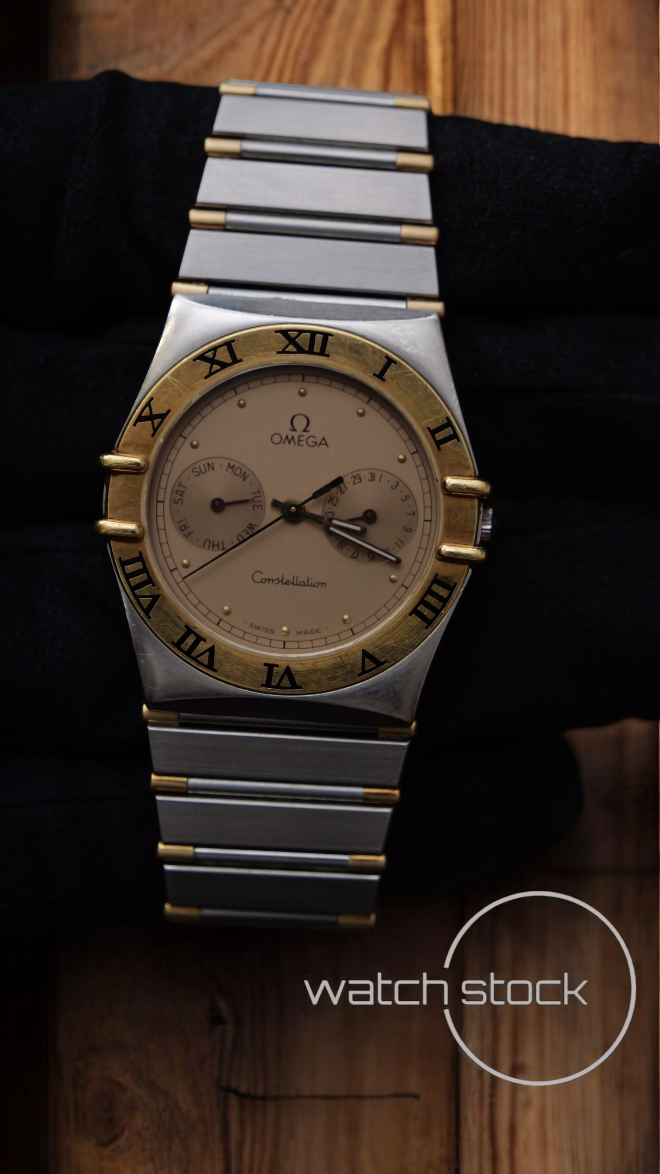 Omega constellation daydate quarz (34mm) yellow dial vintage