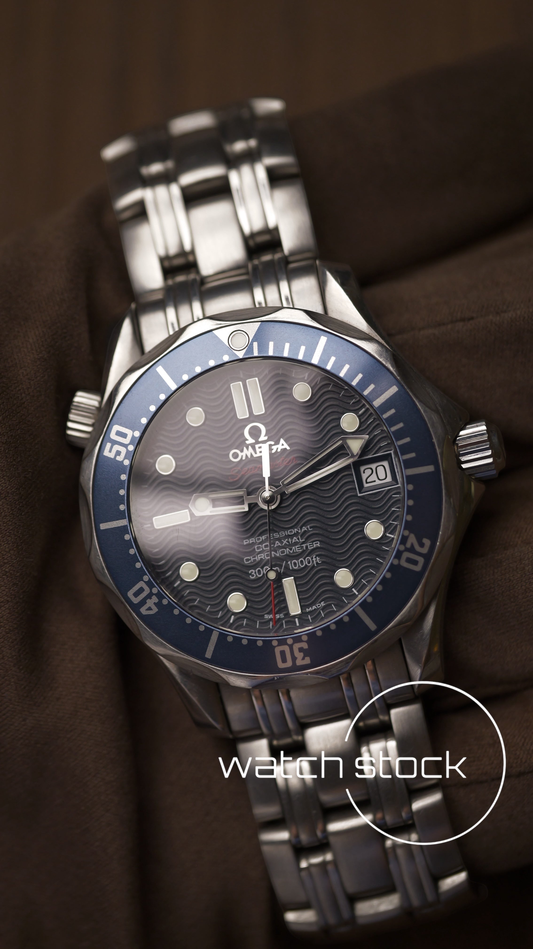 Omega seamaster 300m 36mm co-axial blue dial ref 222280