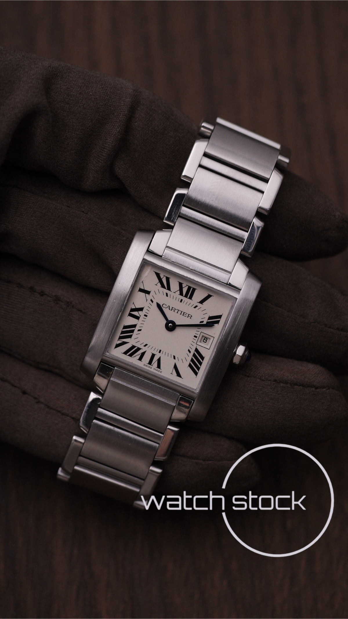 Cartier tank francaise medium ref.2465 29x30mm quartz