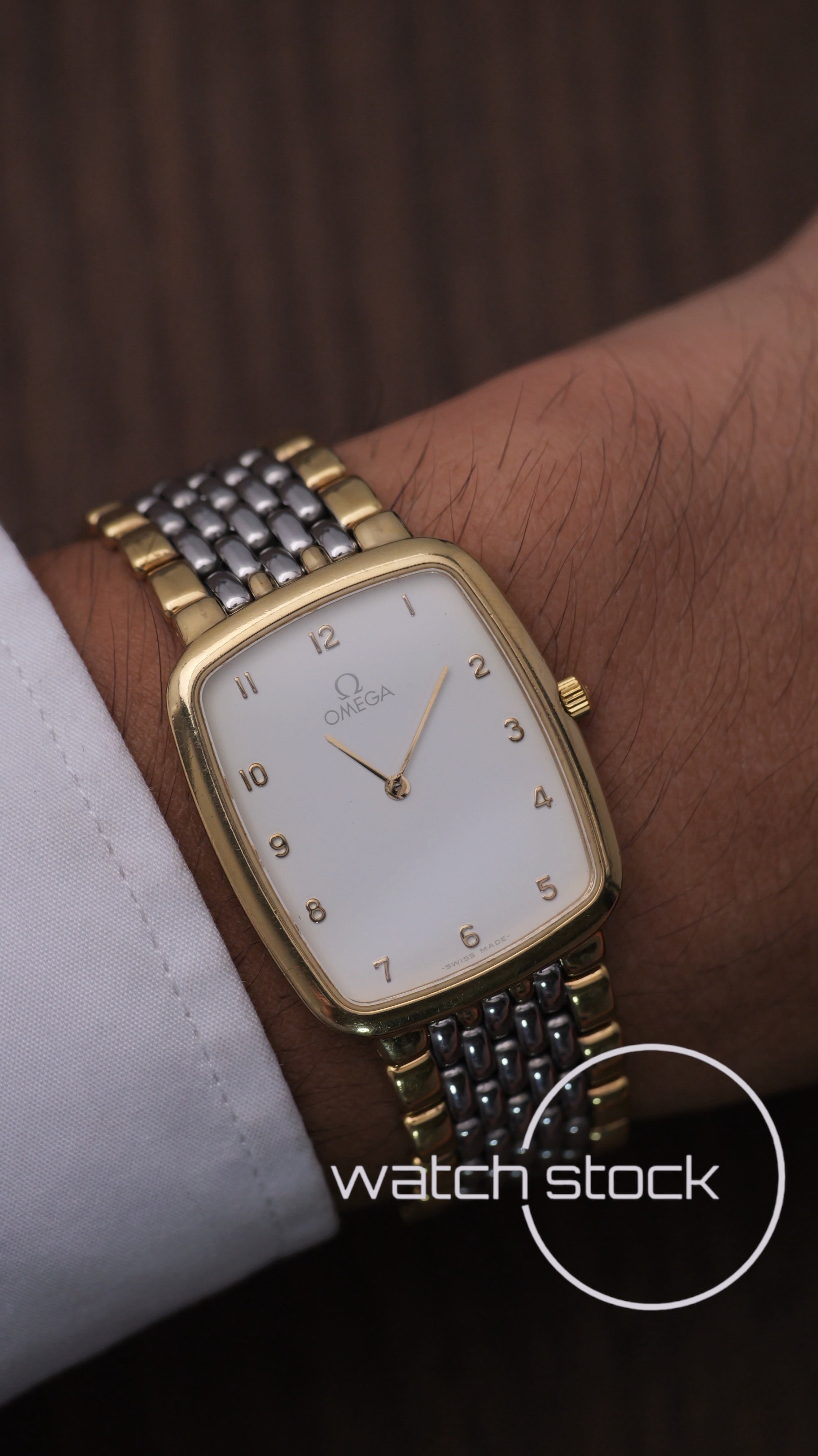 Omega De ville vintage chicchi di riso quadrante onde Quartz 1986
