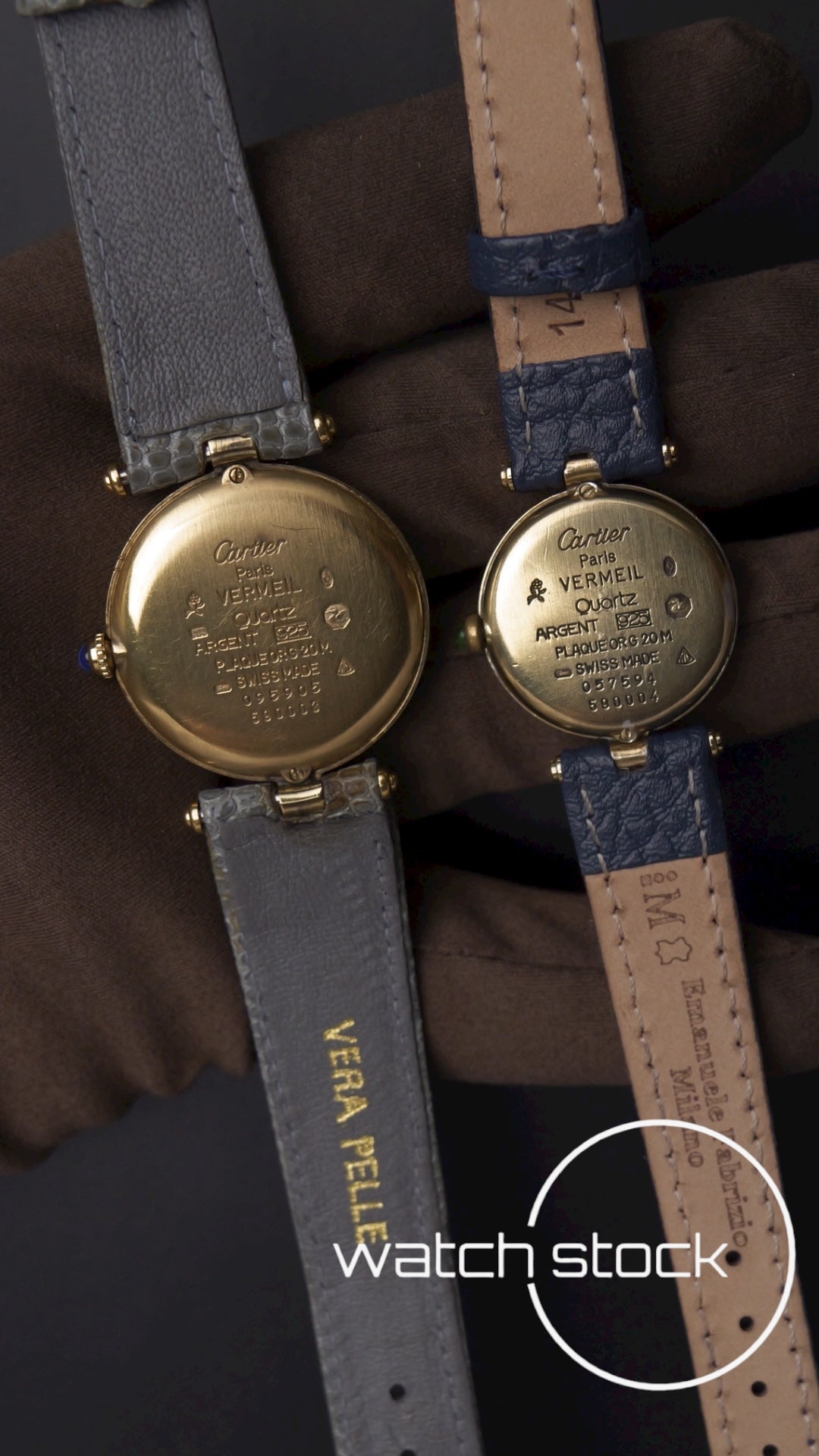 Coppia Cartier Vermeil referenza 590003/590004