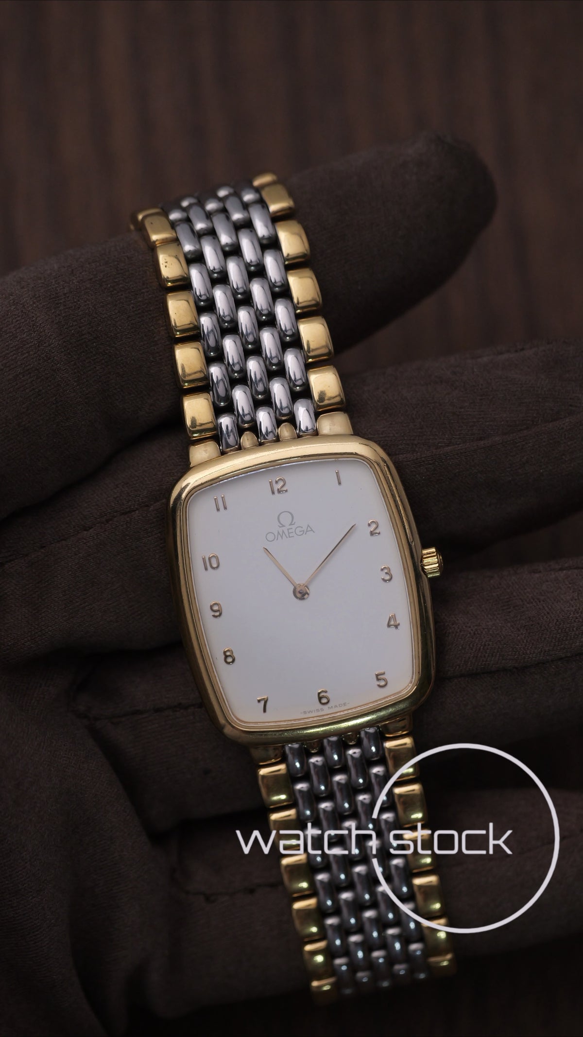 Omega De ville vintage chicchi di riso quadrante onde Quartz 1986