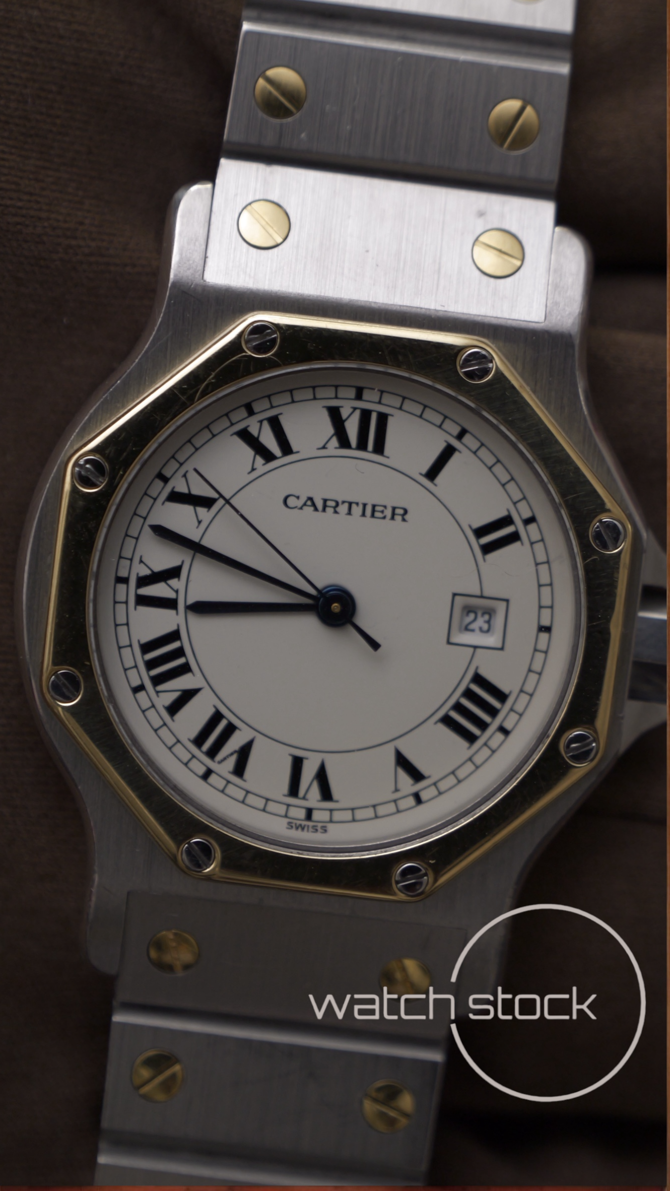 Cartier santos Octagon FULL SET 30mm (Large) men santos de cartier 2966 Automatic
