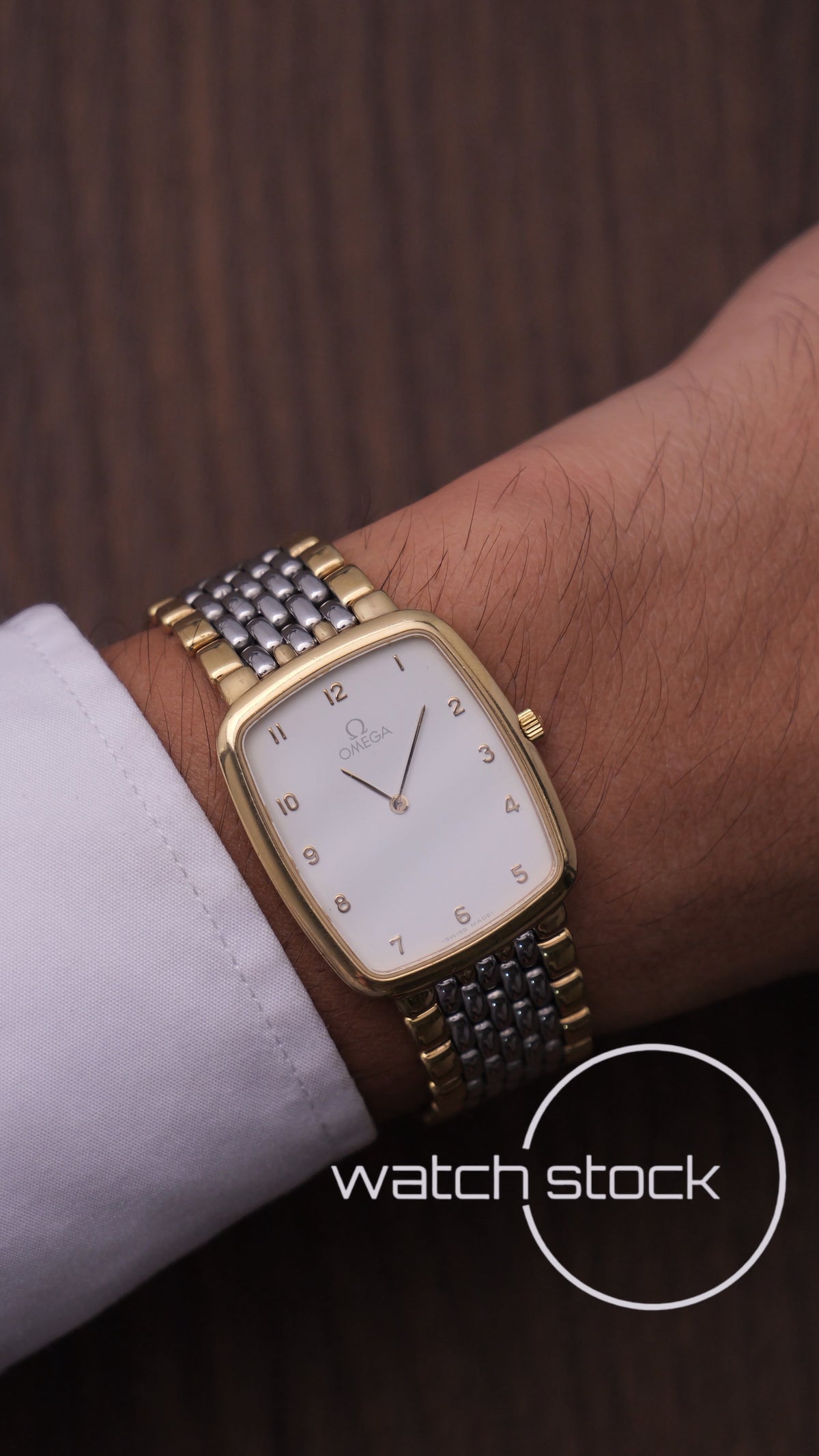 Omega De ville vintage chicchi di riso quadrante onde Quartz 1986