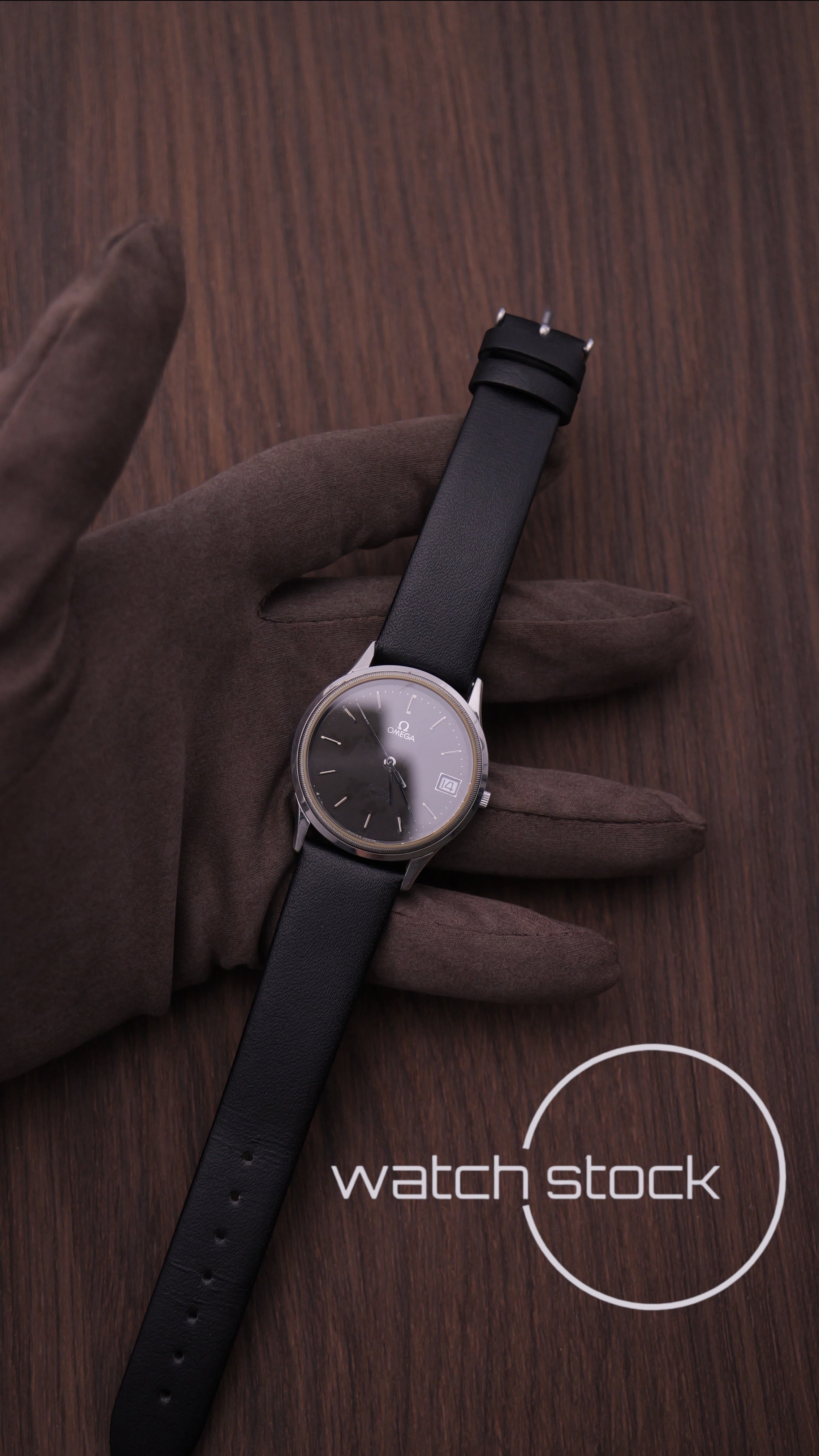 Omega De Ville vintage Quartz Black Dial