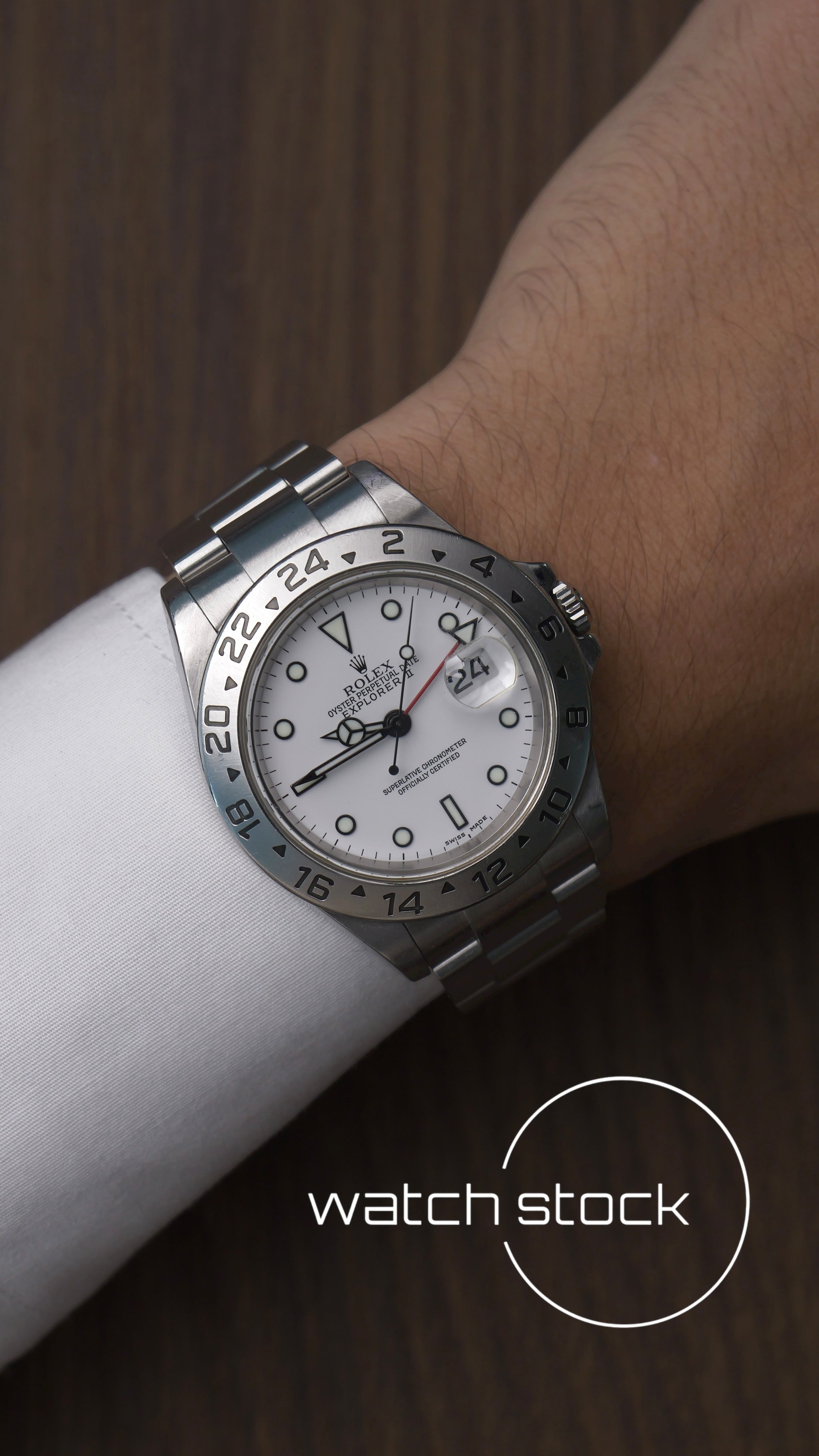 Rolex Explorer II 16570 white dial 39mm