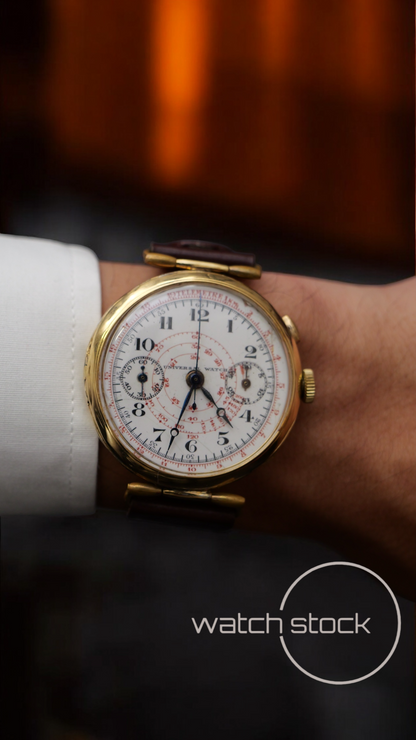 Universal watch monopusher 1930 (40mm) white ceramic dial