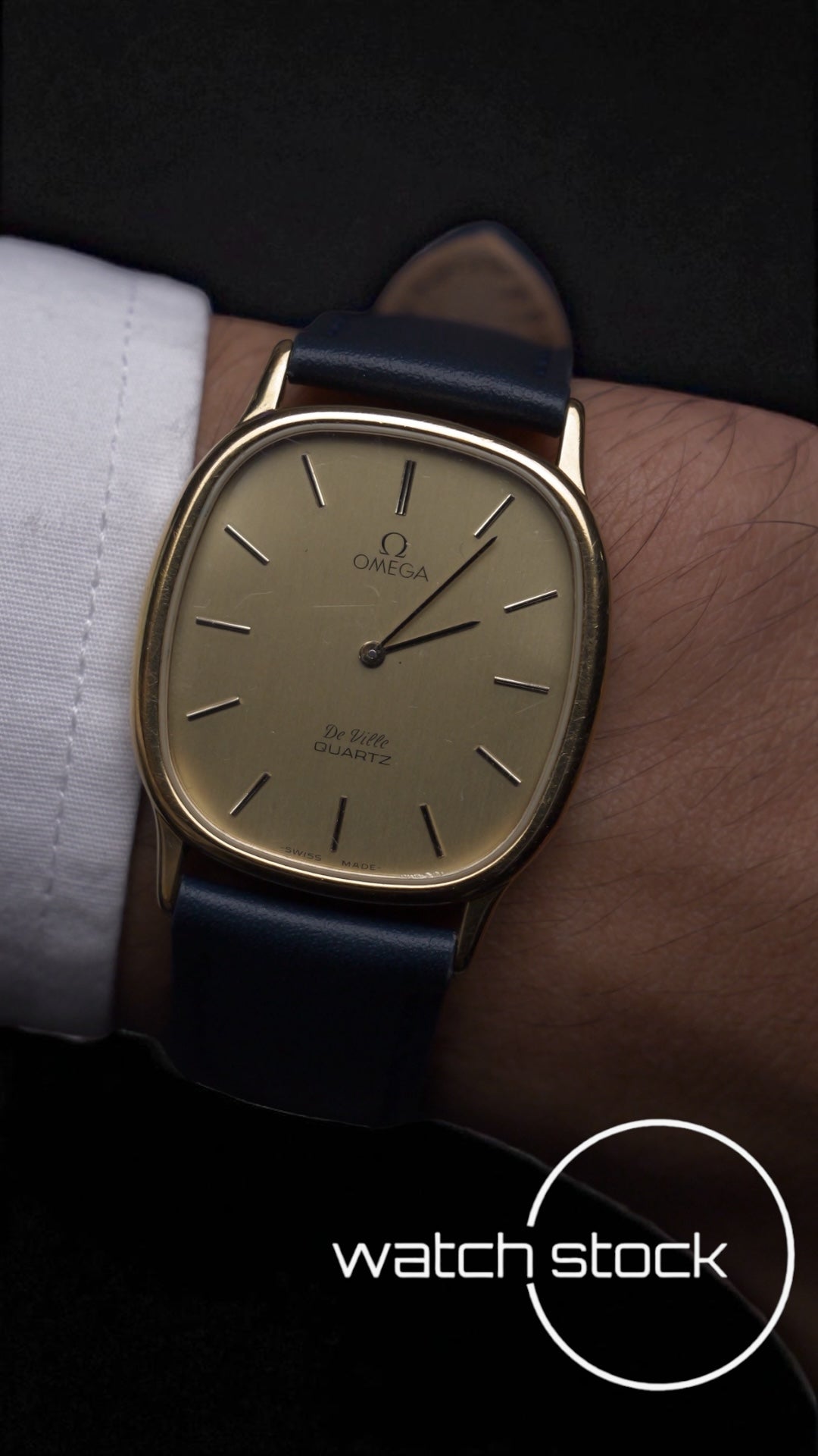 Omega de ville Quartz placcato oro ref: 181 0132.1 33mm
