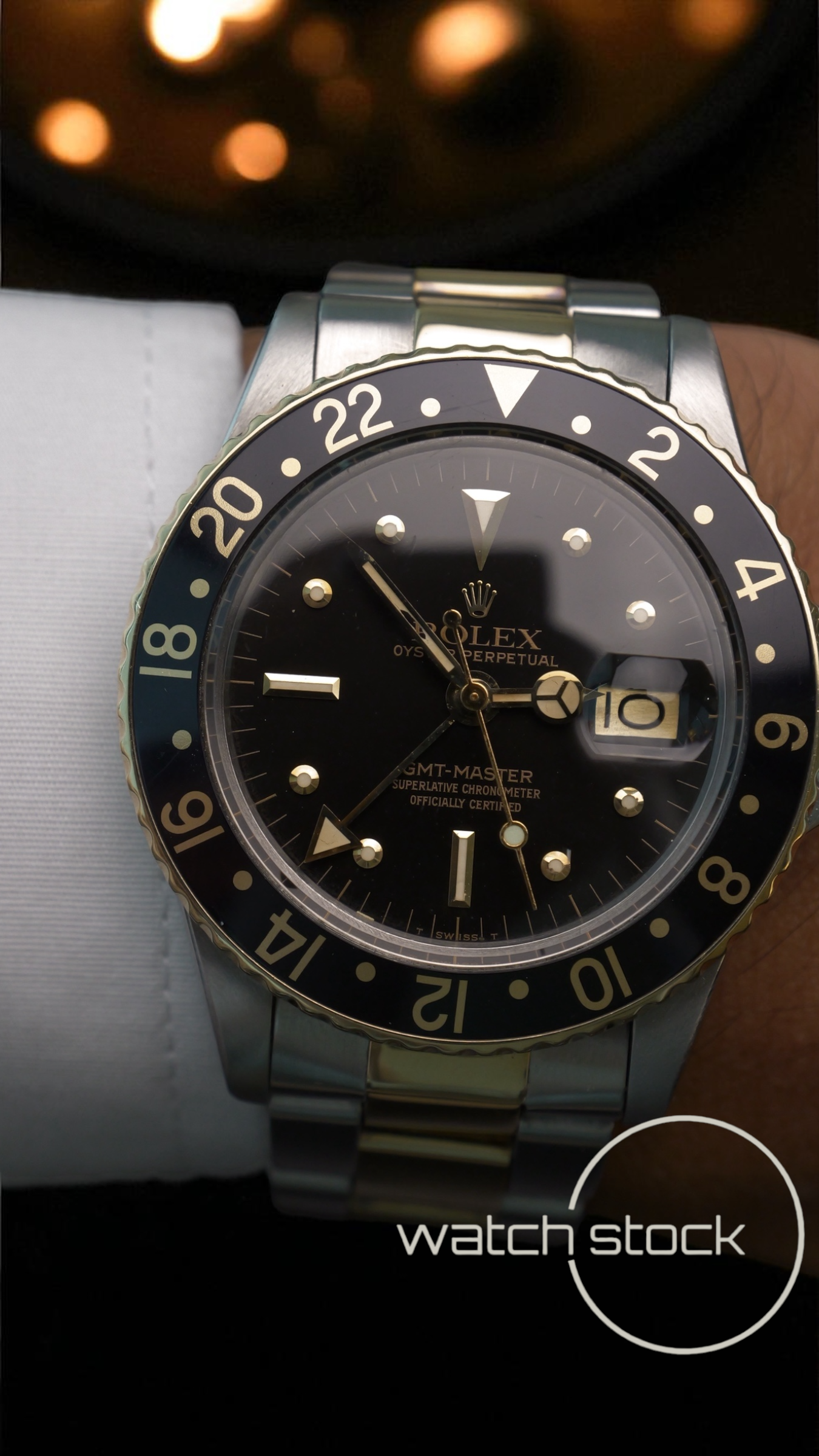 Rolex gmt master nipple dial ref 1675 anno 1977 gold/steel