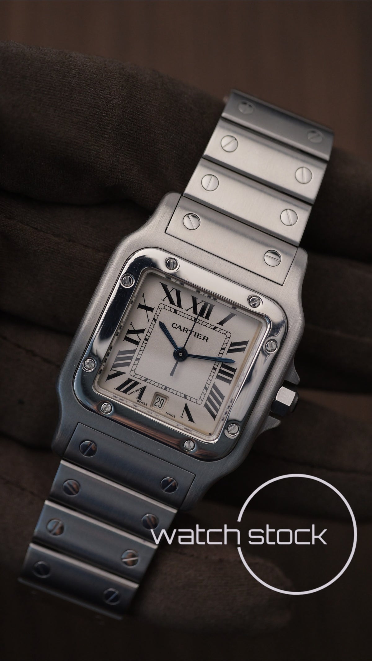Cartier santos galbee quartz ref.1564 29x41mm