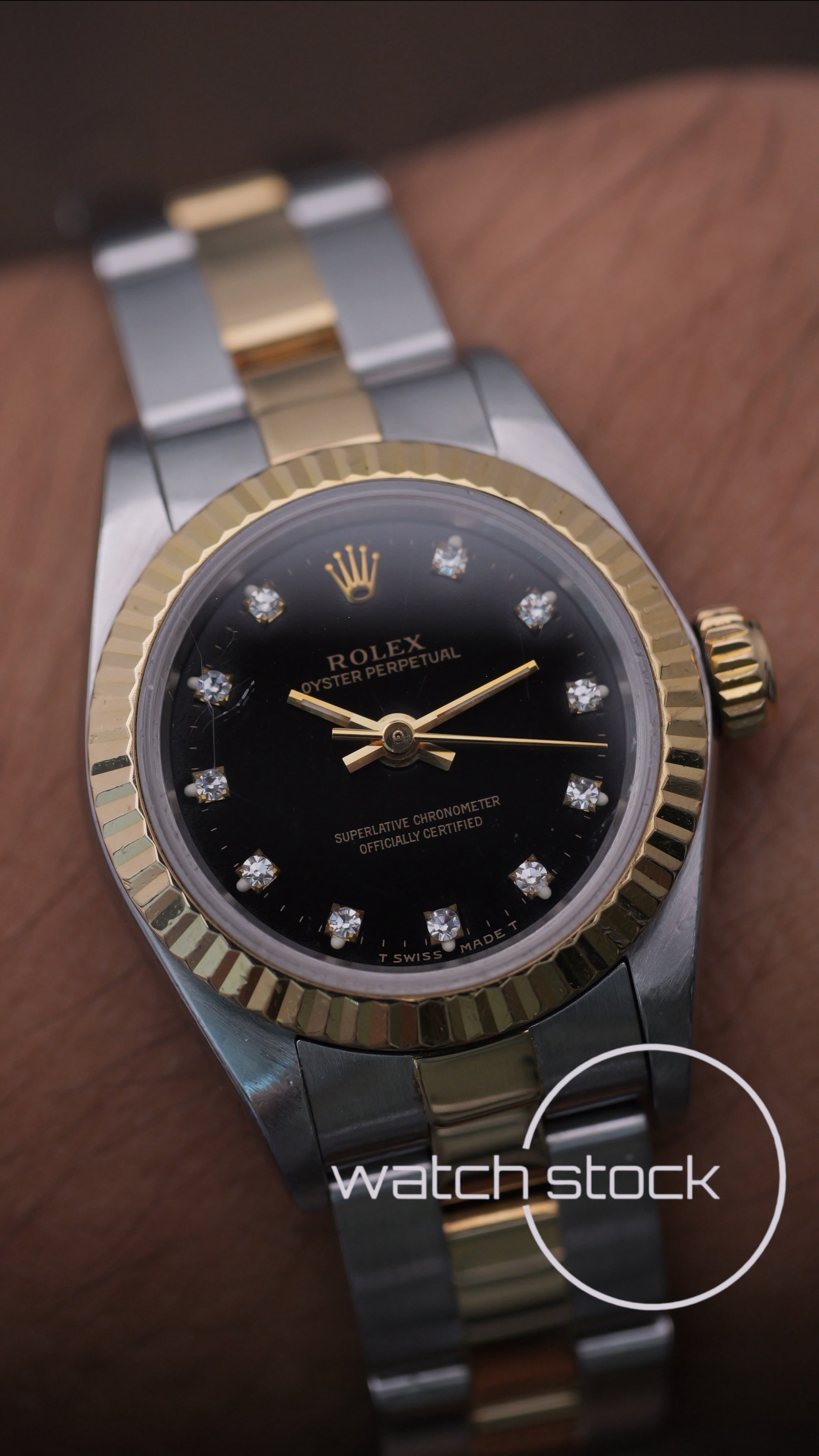 Rolex oyster perpetual 26mm ref. 67193  1994º Two Tone Diamonds