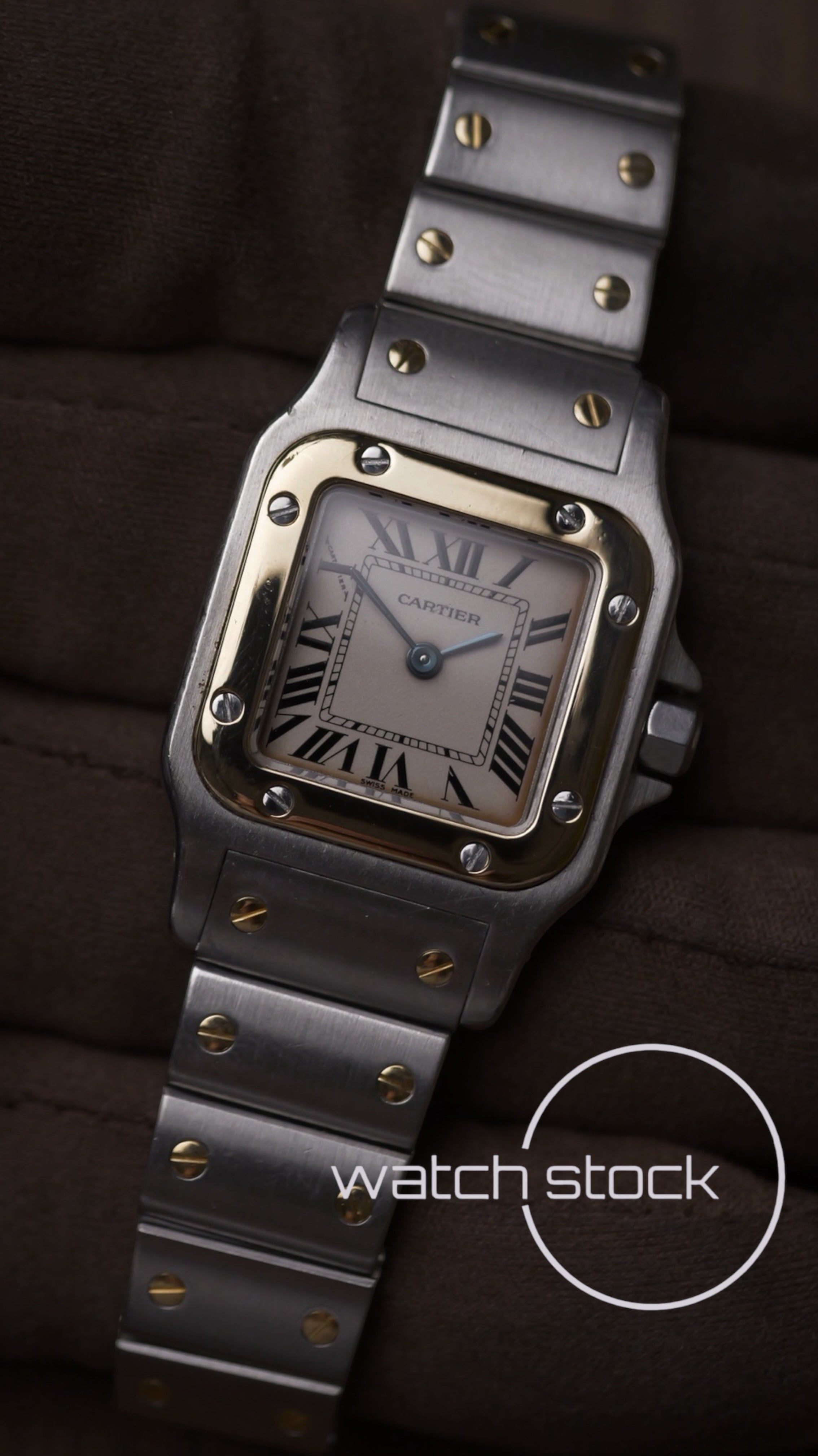 Cartier santos galbee lady quartz 24x35mm ref.166930