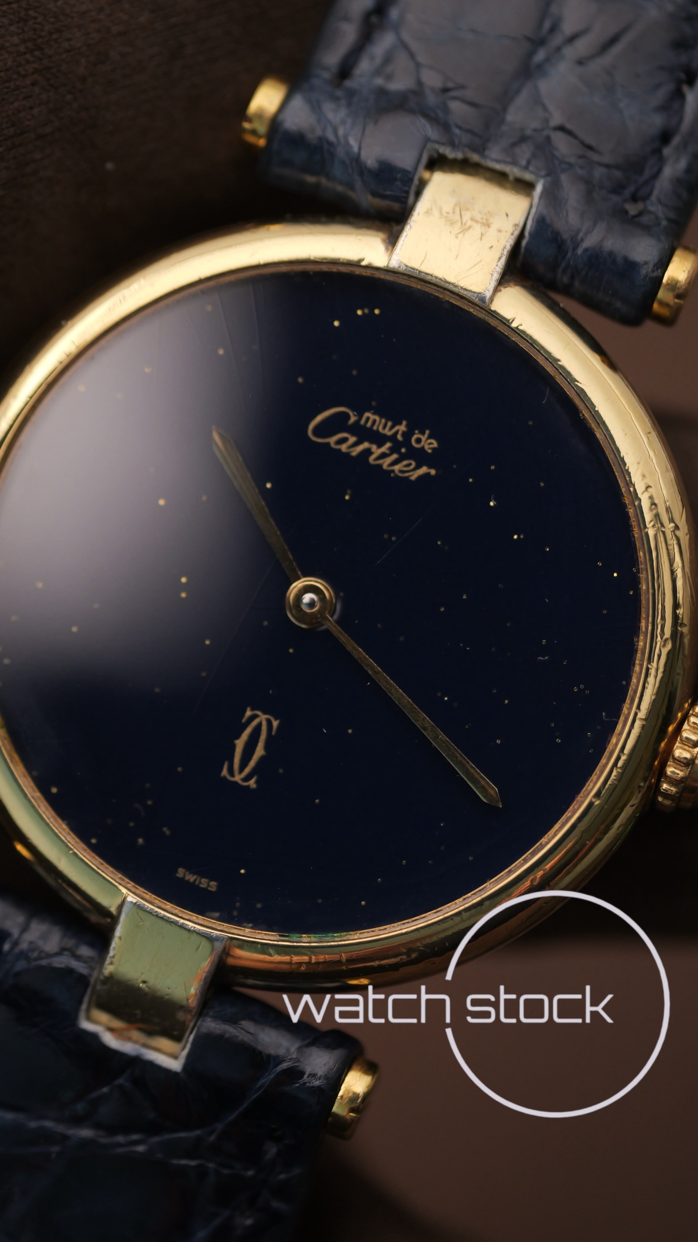 Cartier Vendome 30mm blue stardust dial unisex 1980º