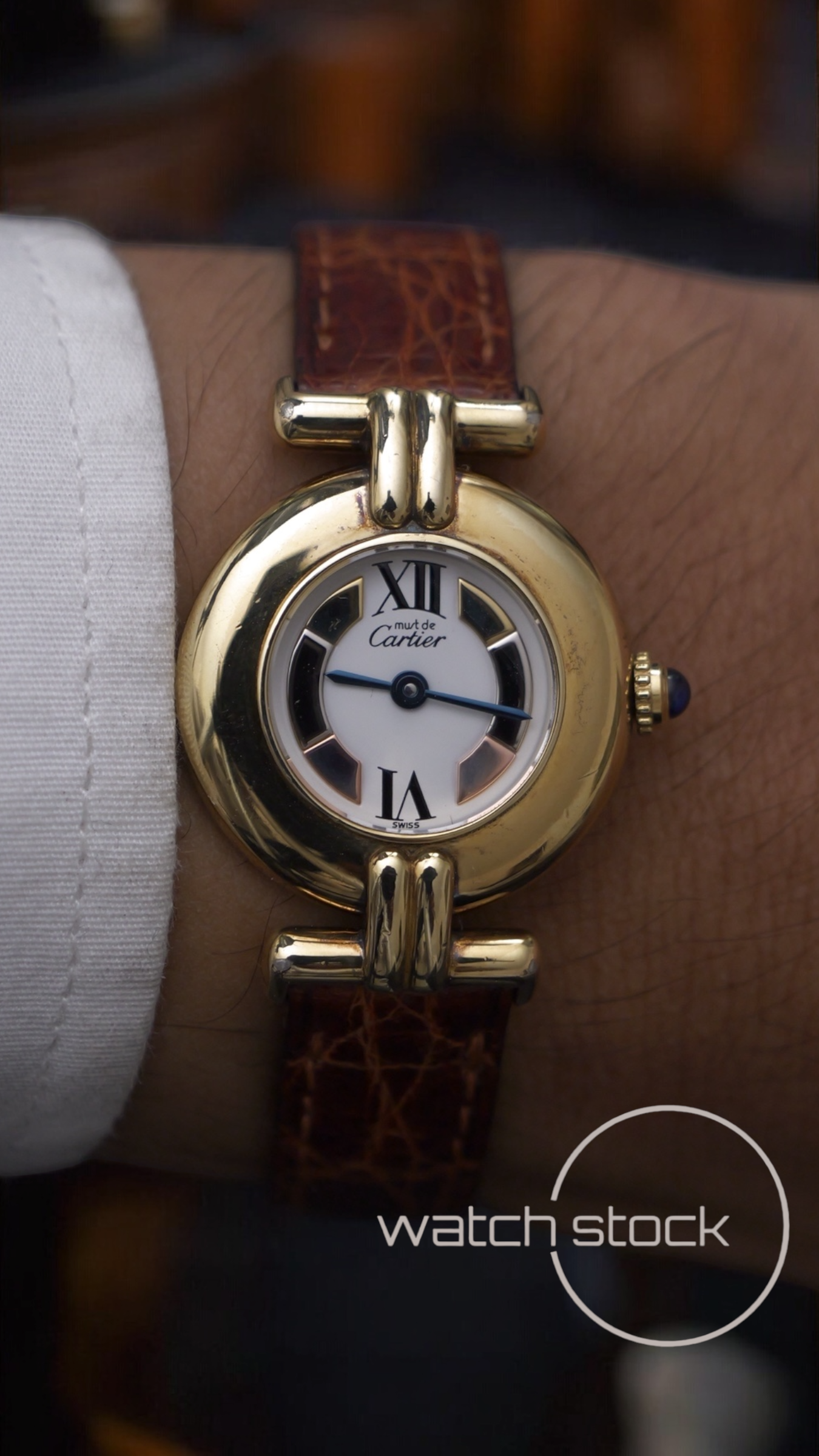 Cartier vermeil colisee 24mm ref. 590002 quarz