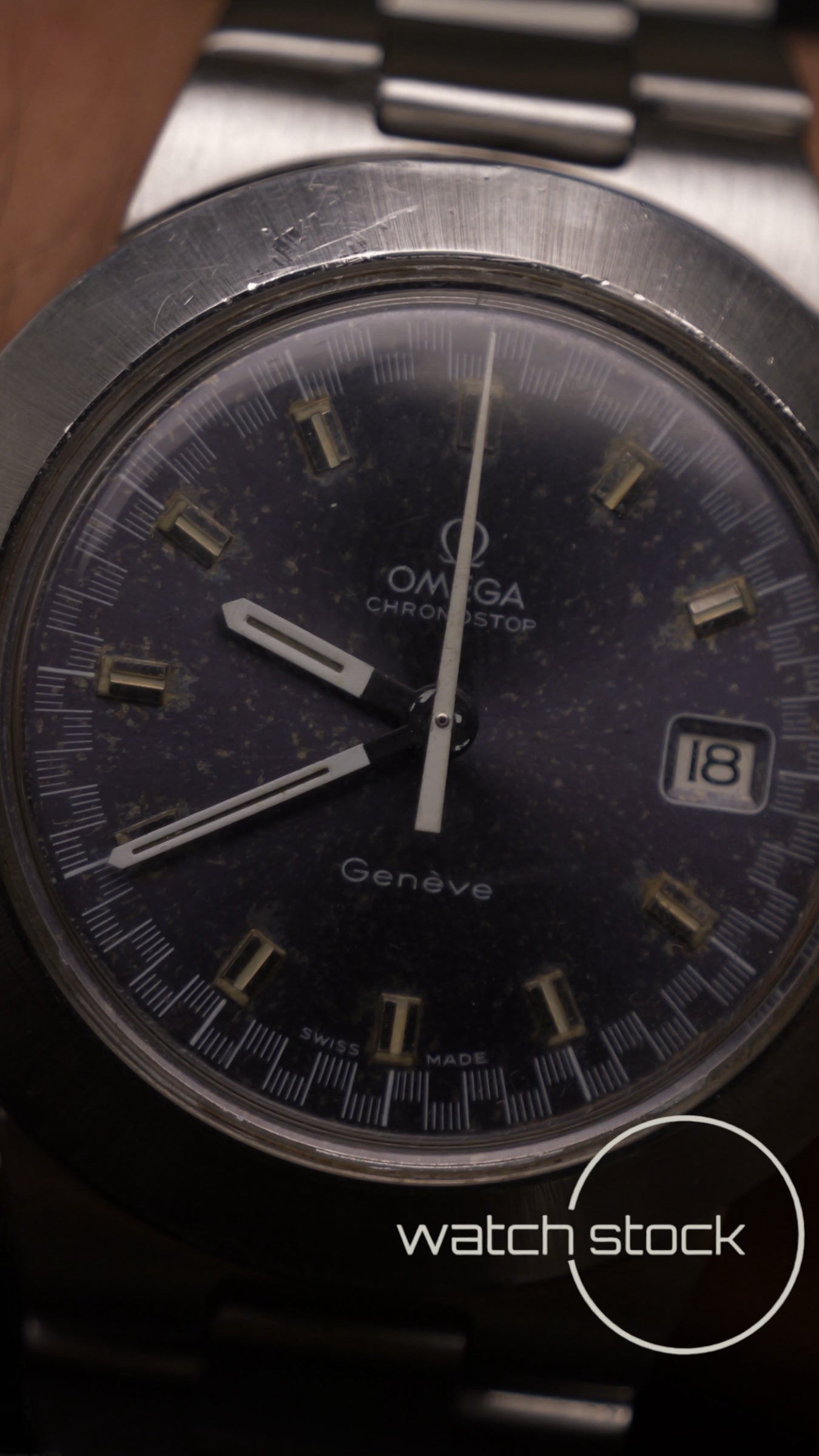 Omega chronostop 41mm blue (violet) dial ref:146.012 RARE Automatic