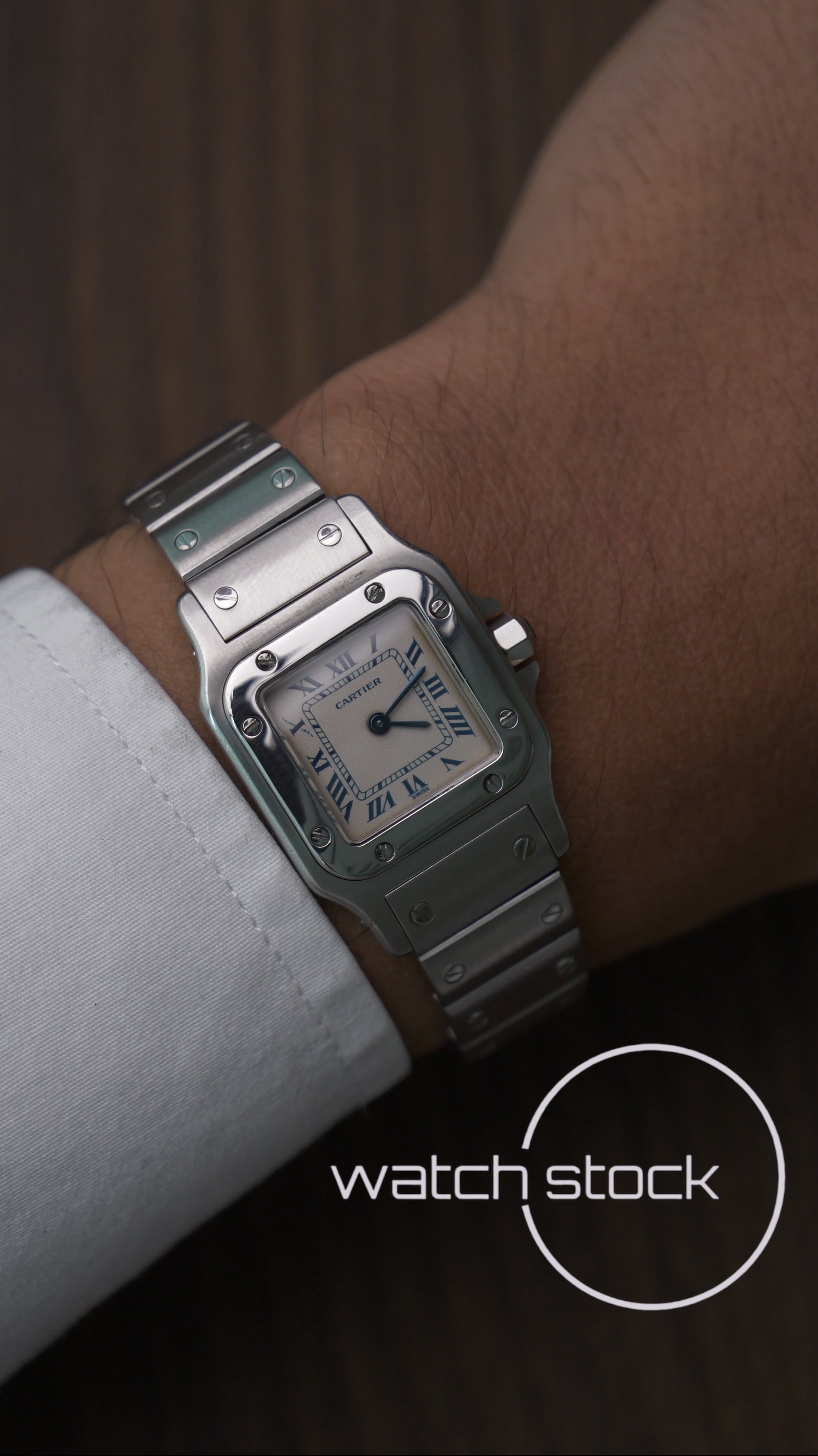 Cartier santos galbee lady quartz 24x35mm ref.1565
