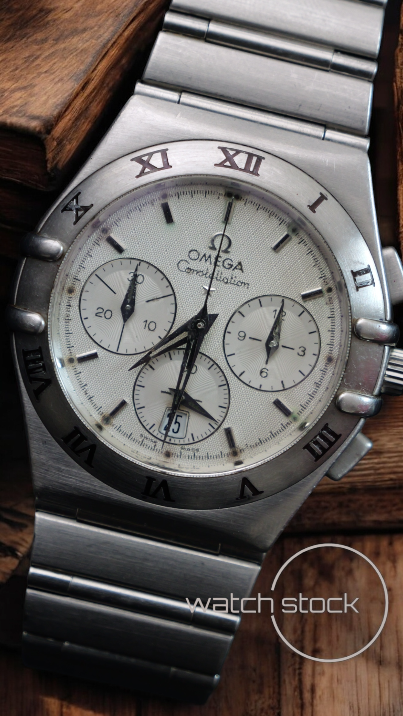 Omega constellation double Eagle chrono (39mm) white dial with box