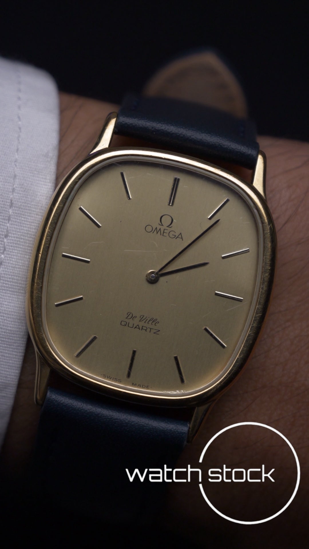 Omega de ville Quartz placcato oro ref: 181 0132.1 33mm