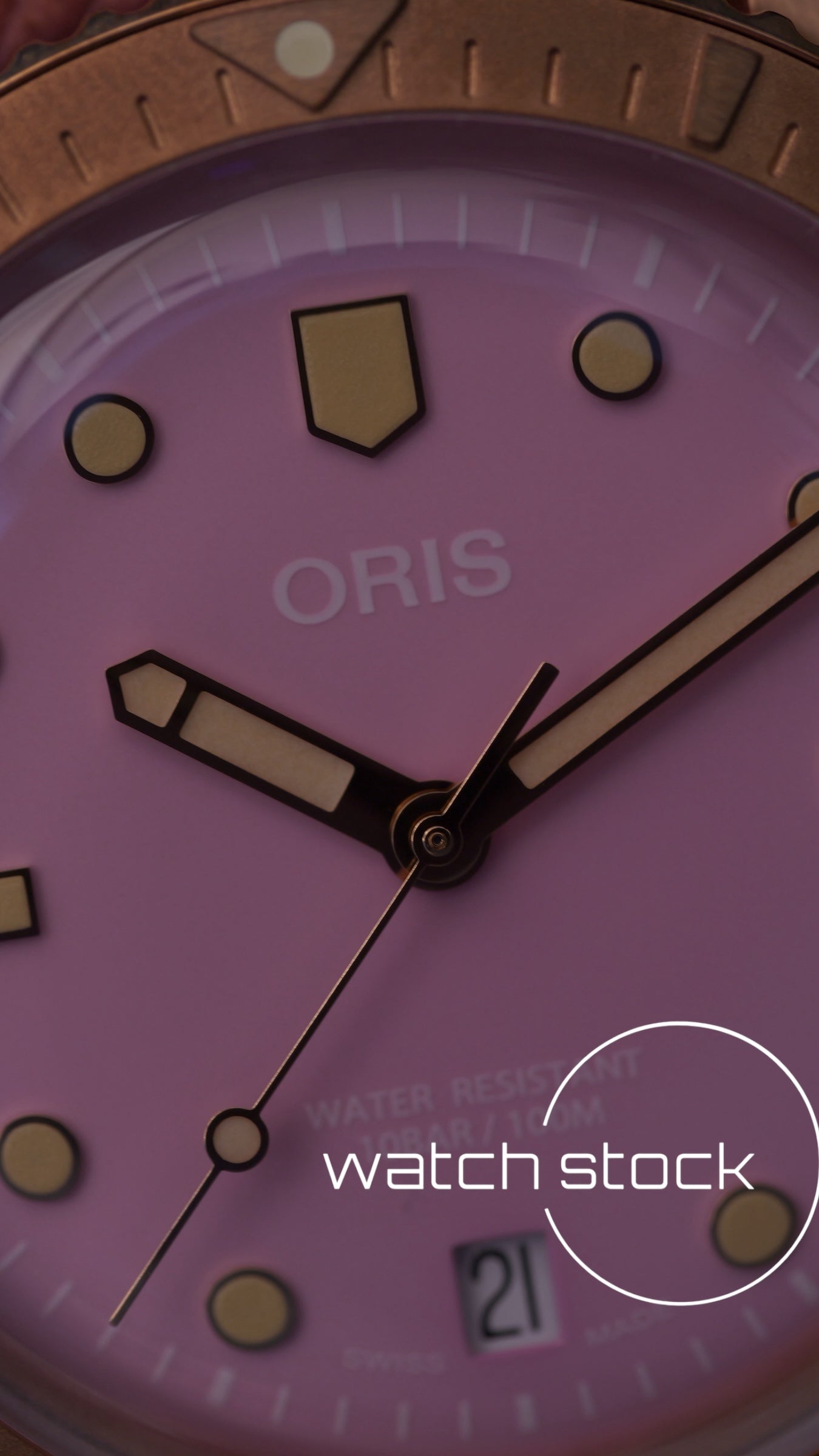 Oris diver sixty-five cotton candy pink bronze 40mm Automatic full set