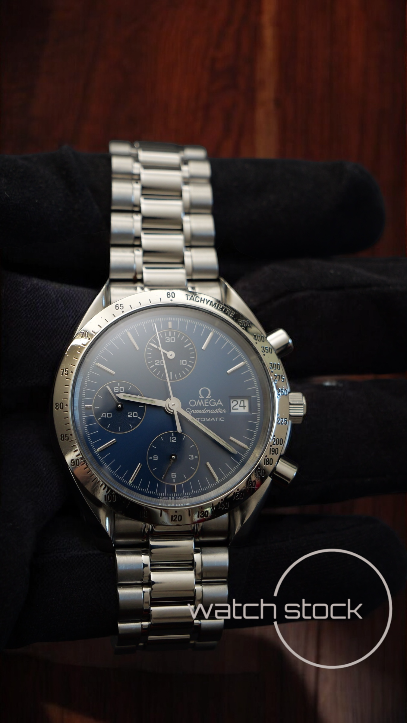 Omega speedmaster date (39mm) condizioni eccezionali Ref. 3511.80 automatic blue dial