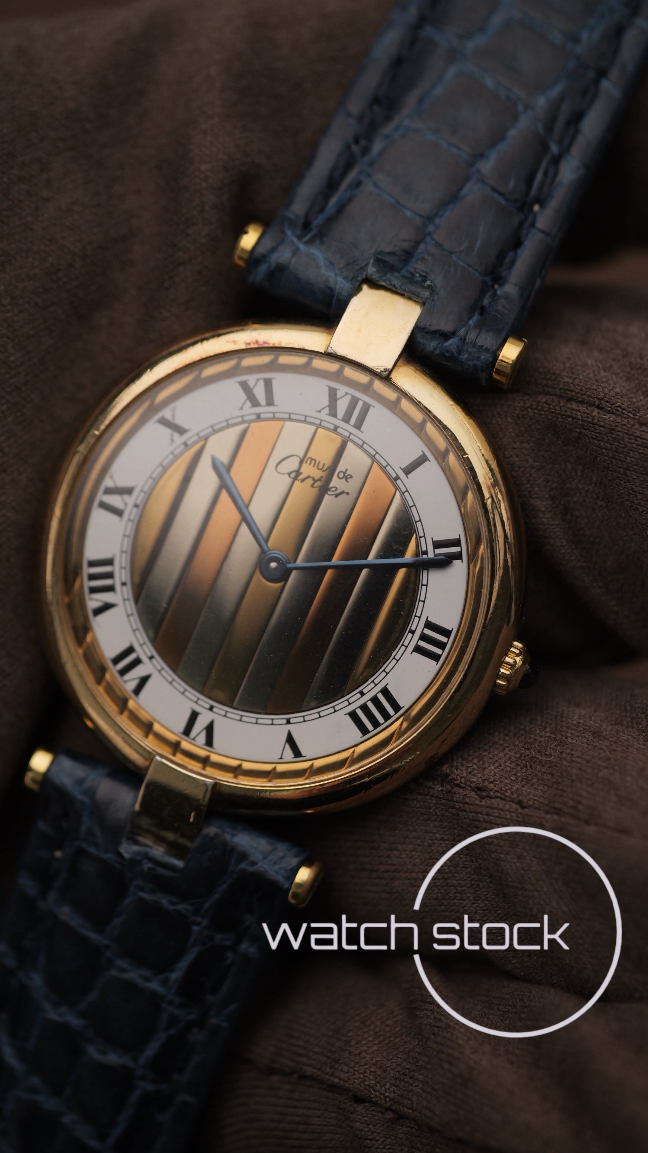 Cartier Vendome 30mm Trinity dial anno 1980
