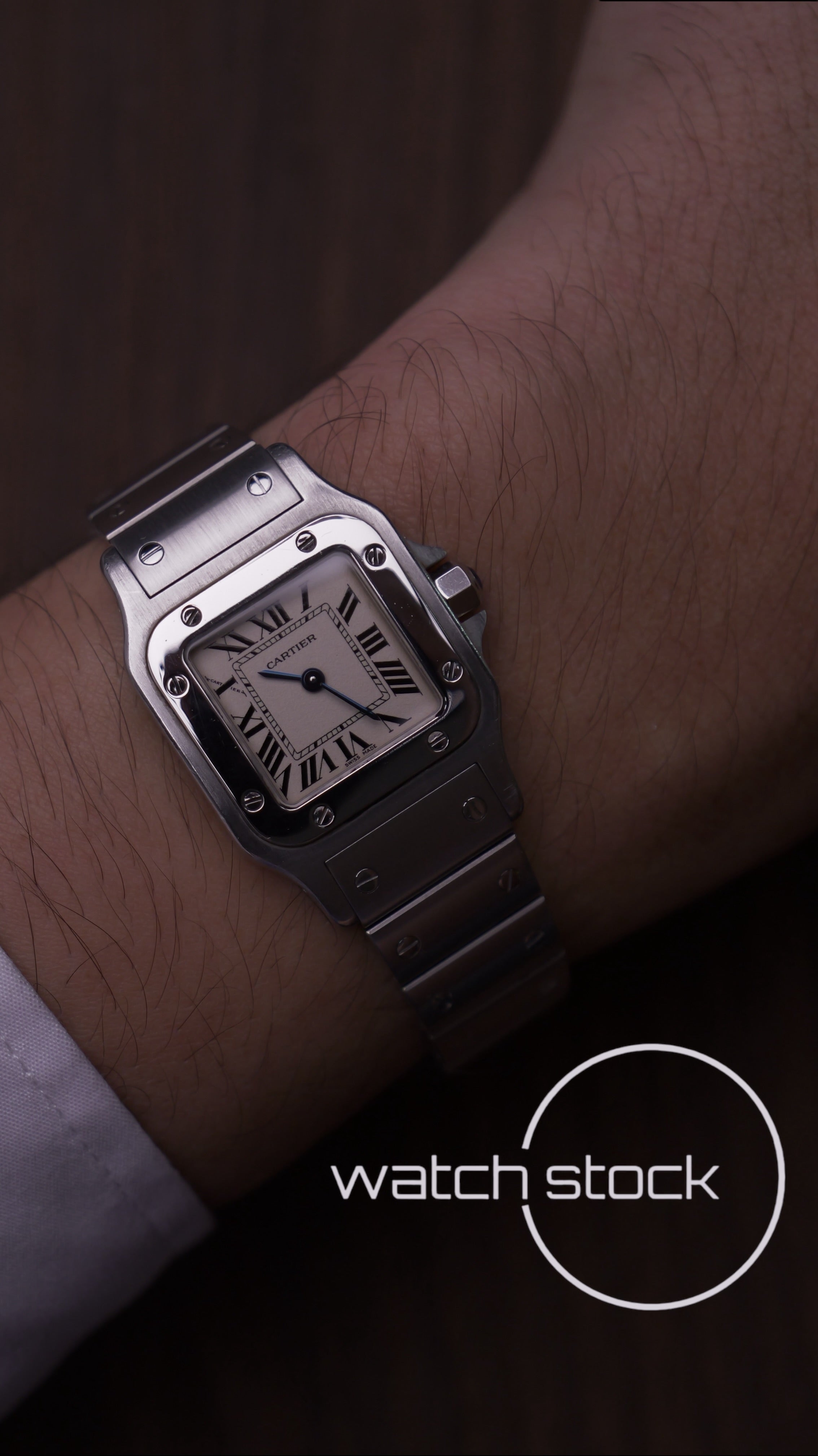 Cartier santos galbee lady quartz 24x35mm ref.1565