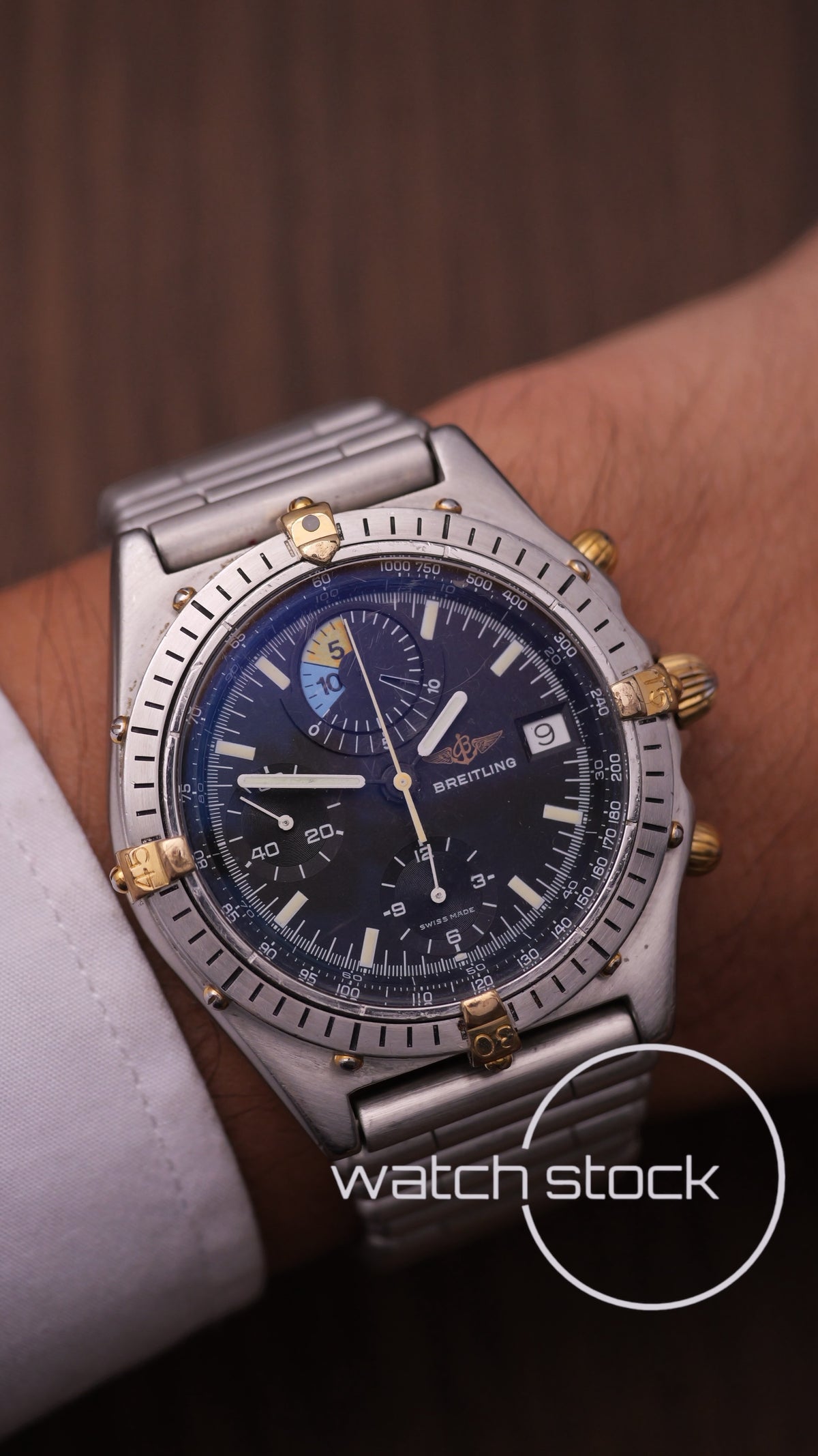 Breitling chronomat Yachting regatta black dial ref.81.950 bracciale a cartucciera + Box