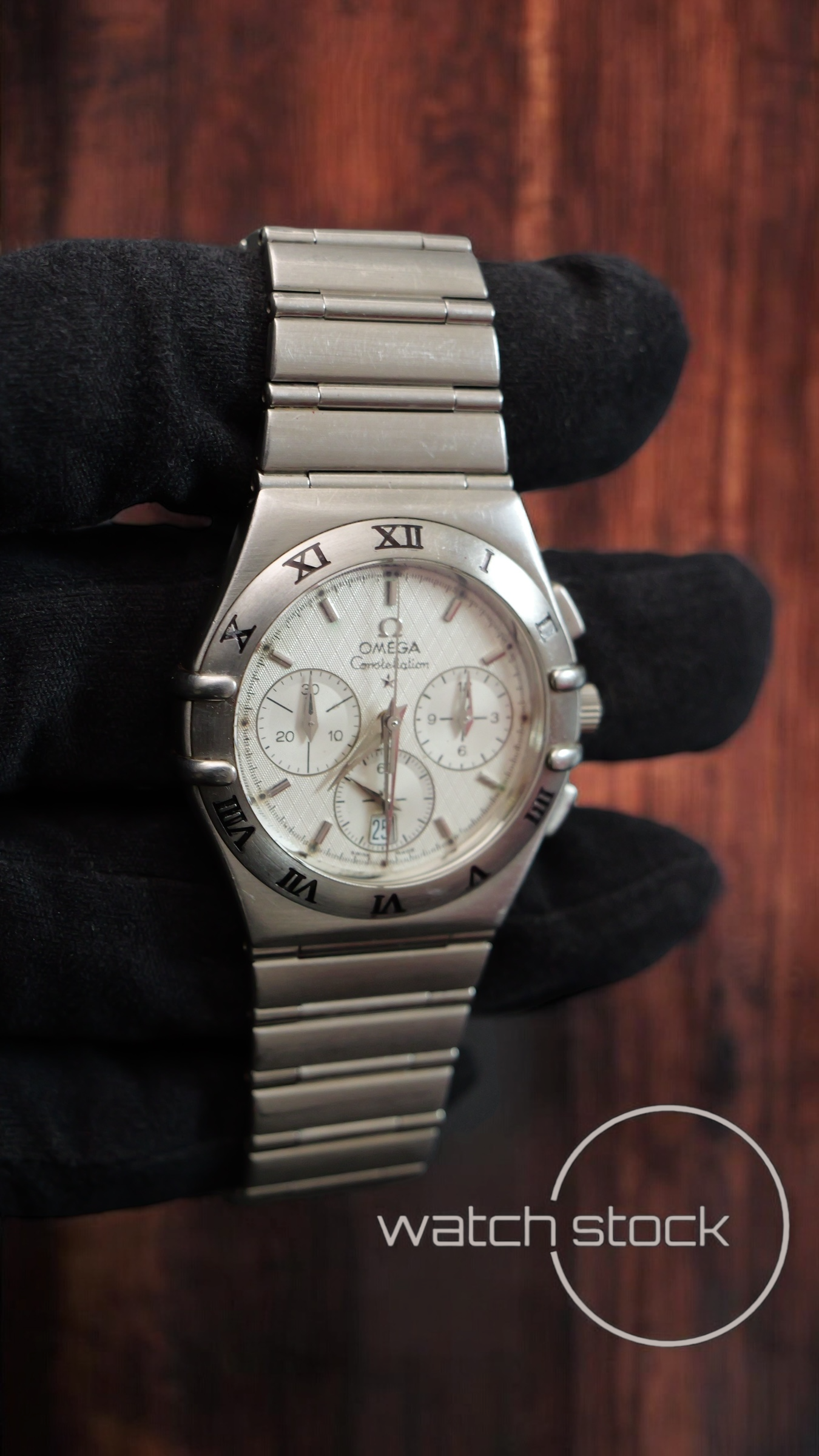 Omega constellation double Eagle chrono (39mm) white dial with box