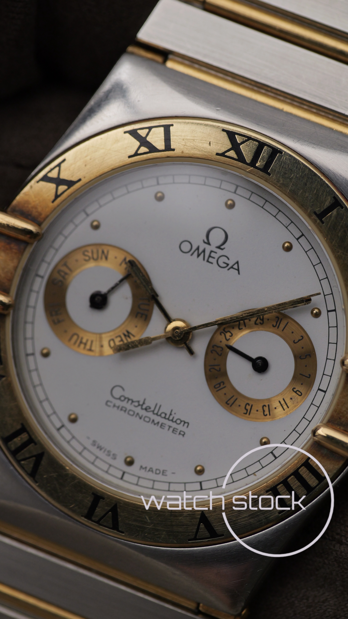 Omega constellation day-date 34mm two-tone