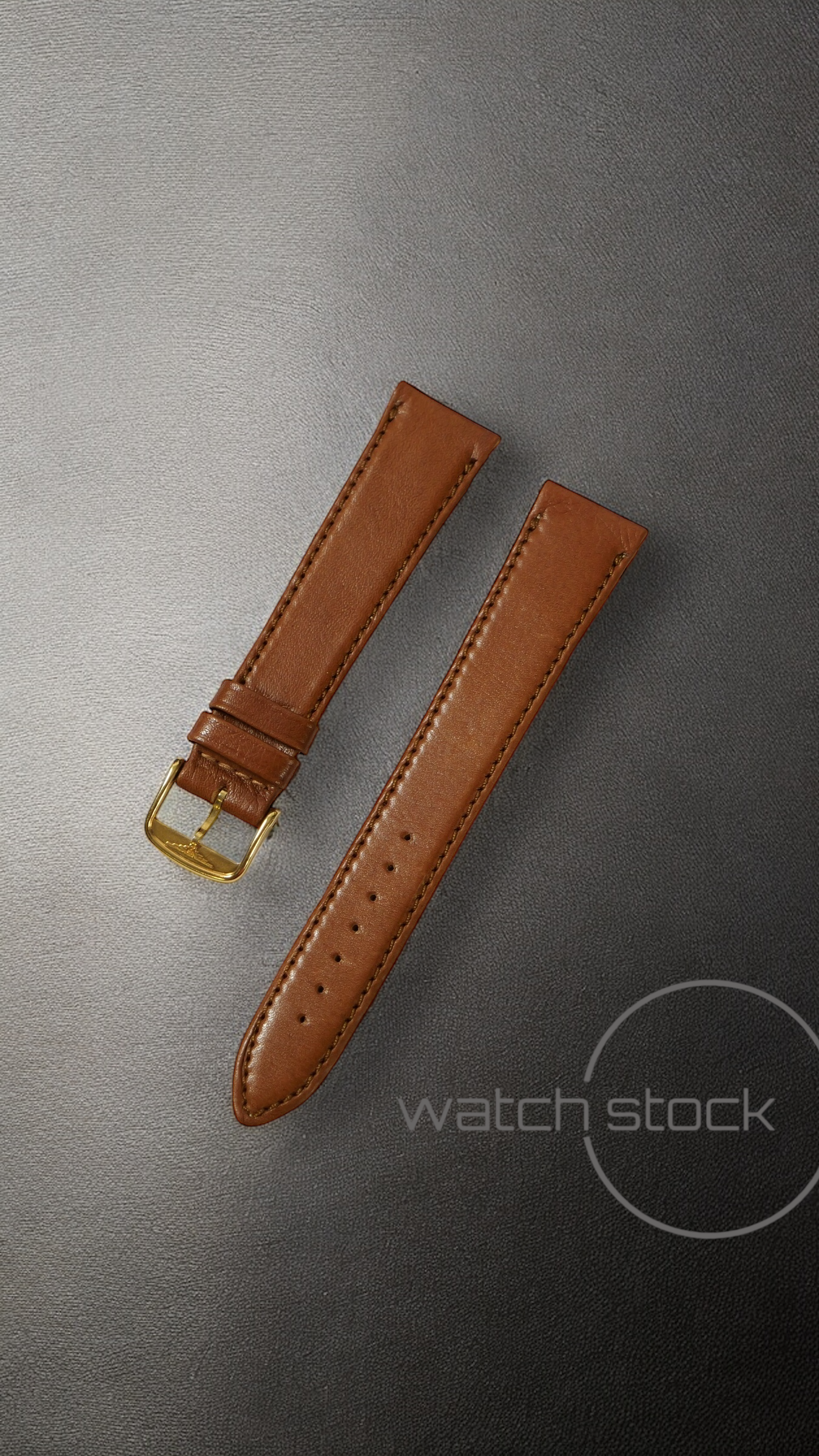 Cinturino Longines in pelle marrone con fibbia loggata ansa 18mm