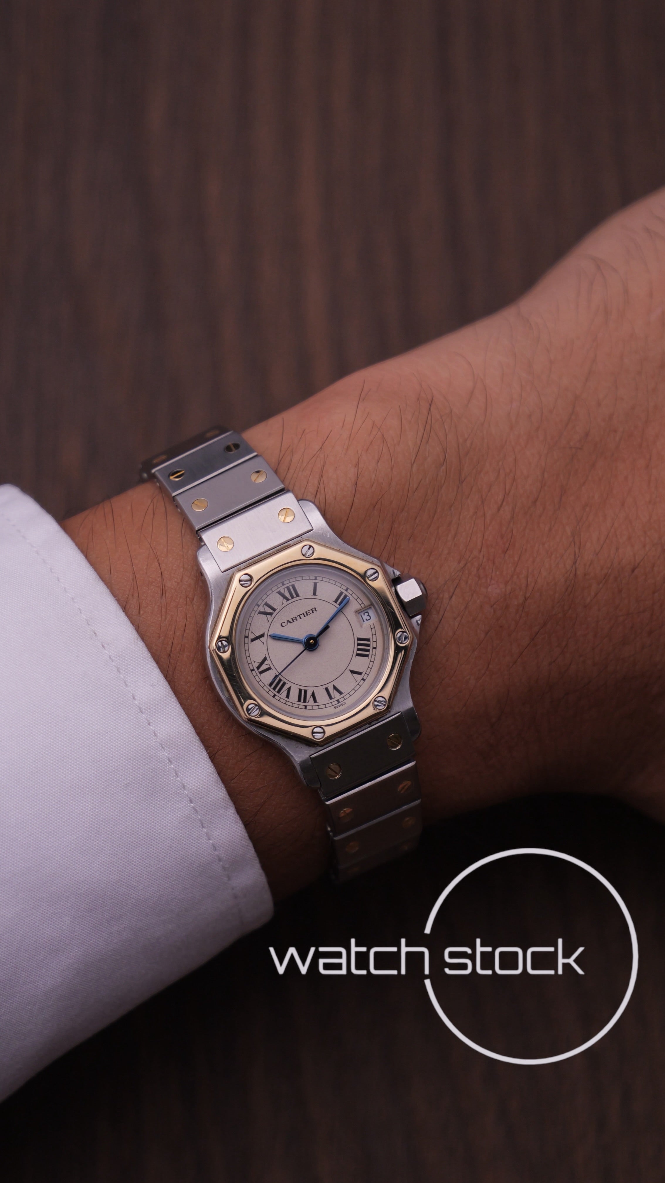 Cartier santos octagon 24mm lady