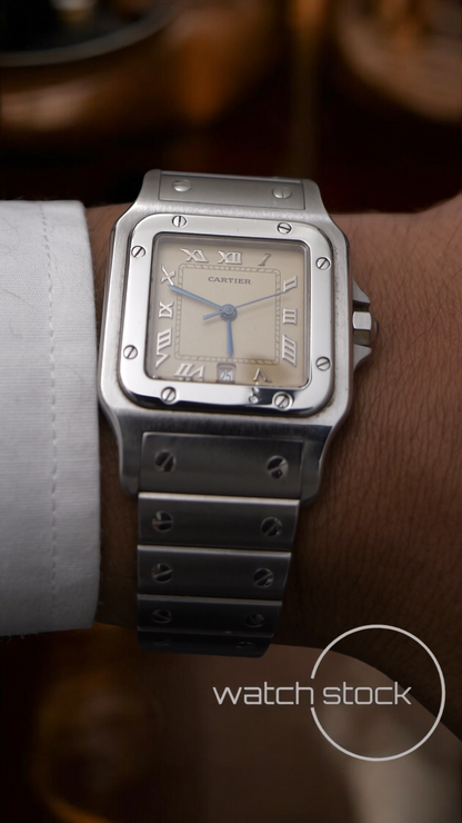 Cartier santos galbe 29x41mm ref.987901 must de cartier quarz