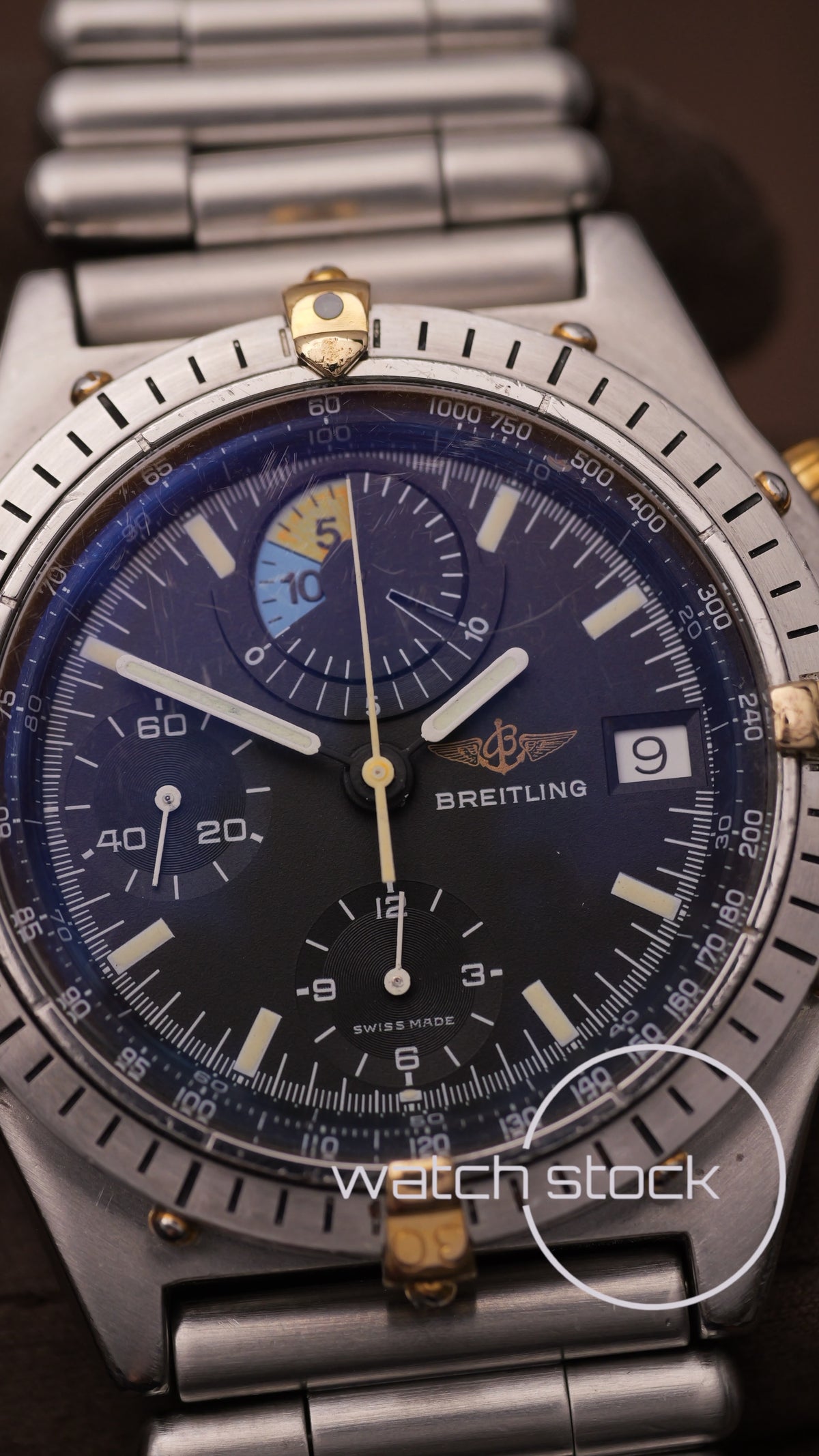 Breitling chronomat Yachting regatta black dial ref.81.950 bracciale a cartucciera + Box