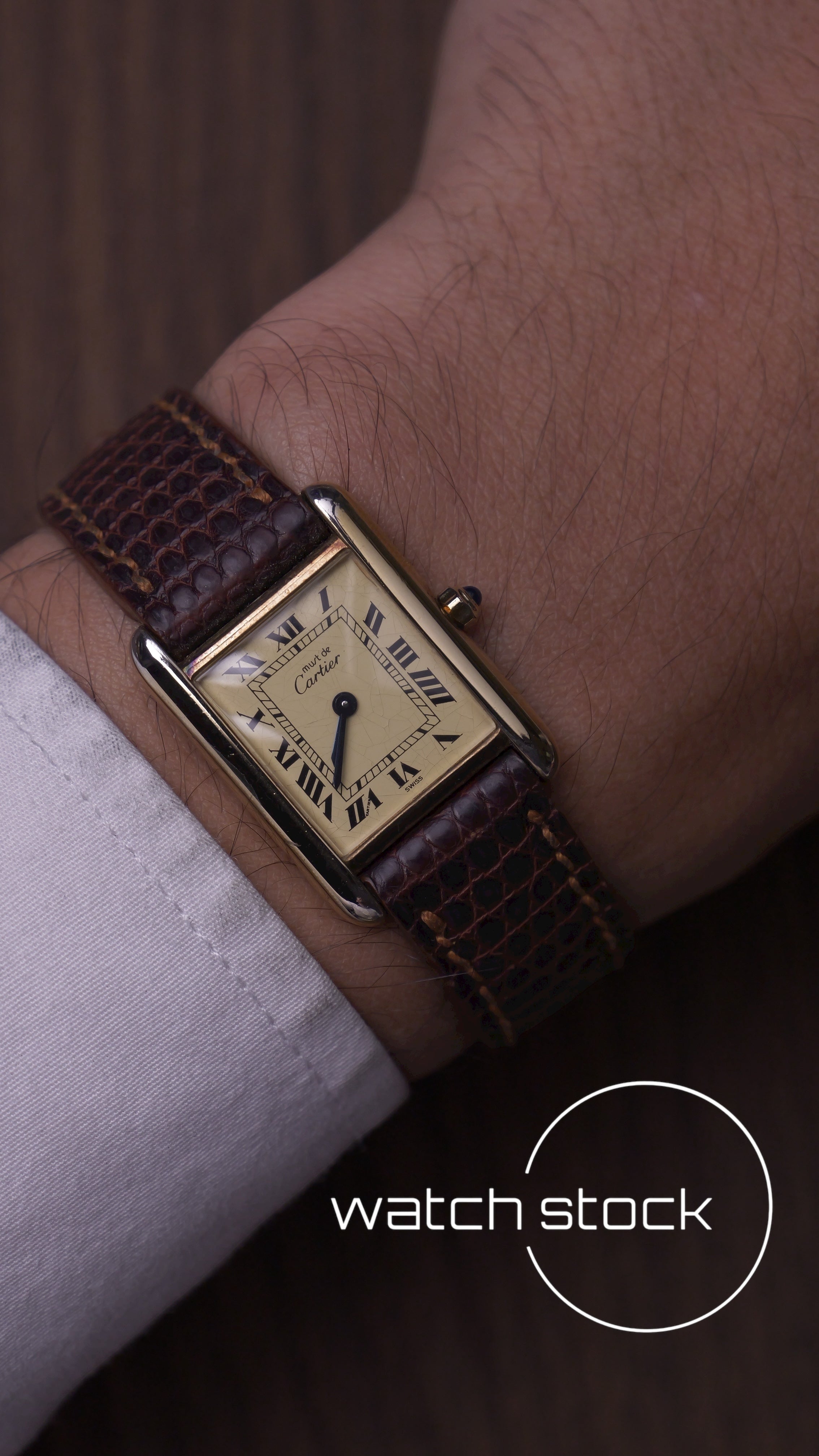 Cartier Tank lady lemon roman numbers dial taglia 3