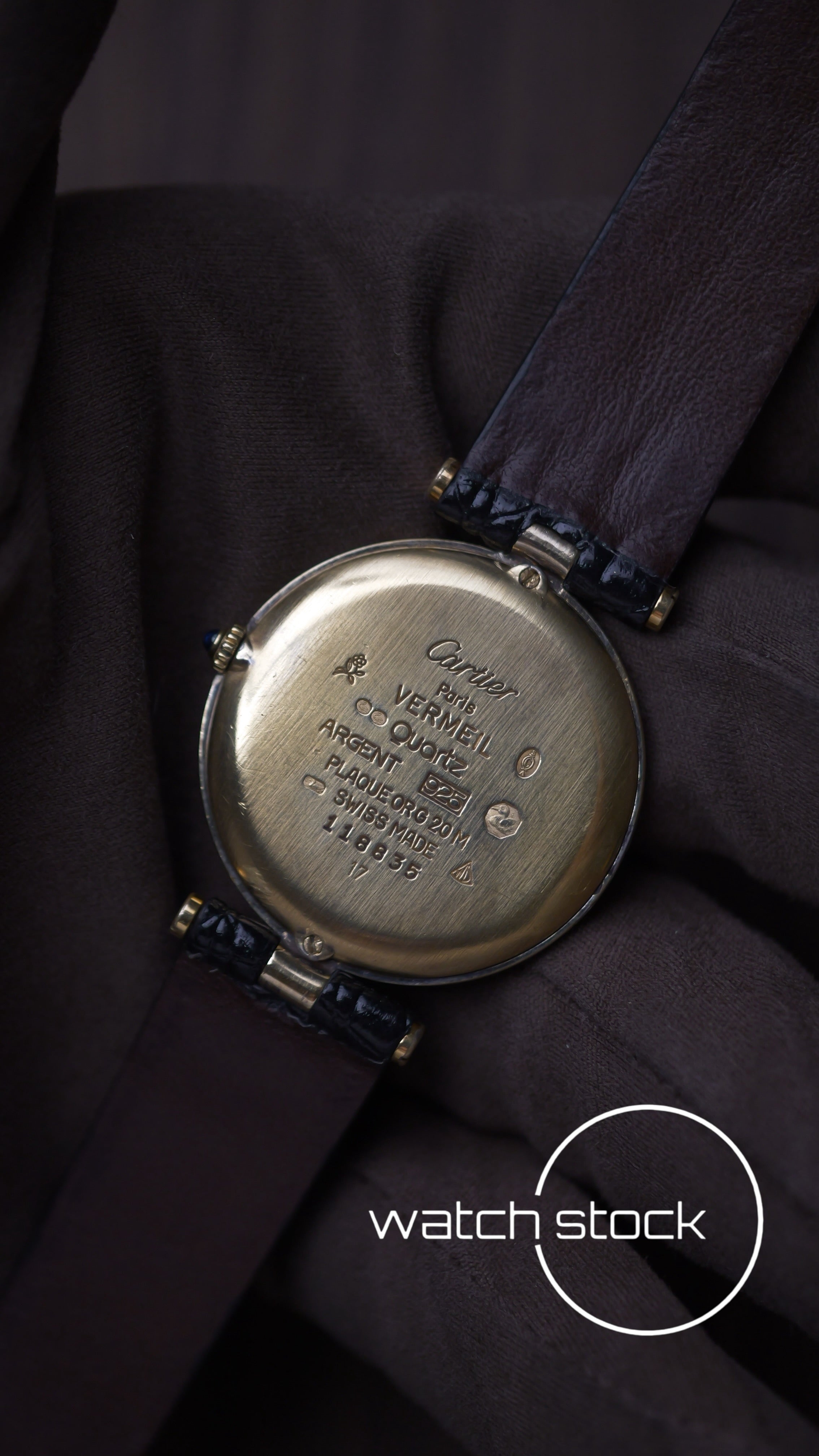 Cartier Vendome 30mm black dial unisex 1990